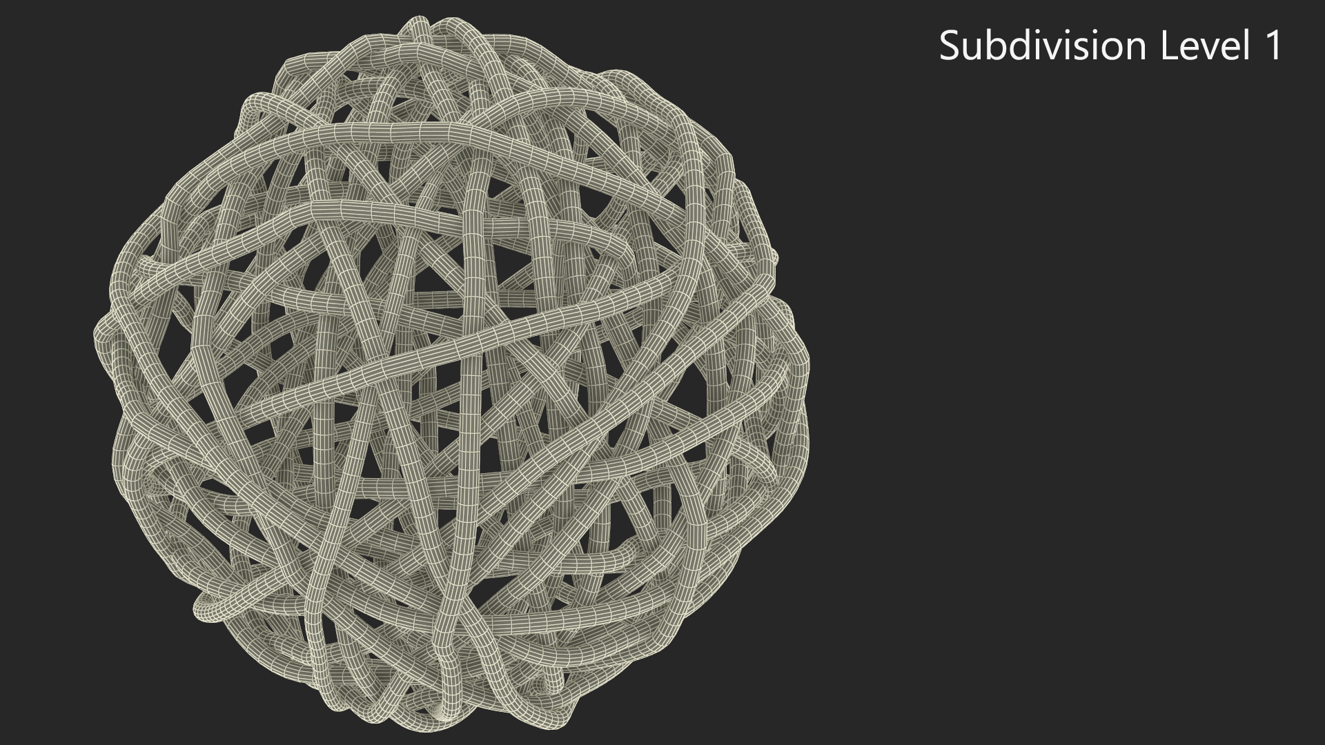 Decorative Rattan Twig Orb Hazel 3D