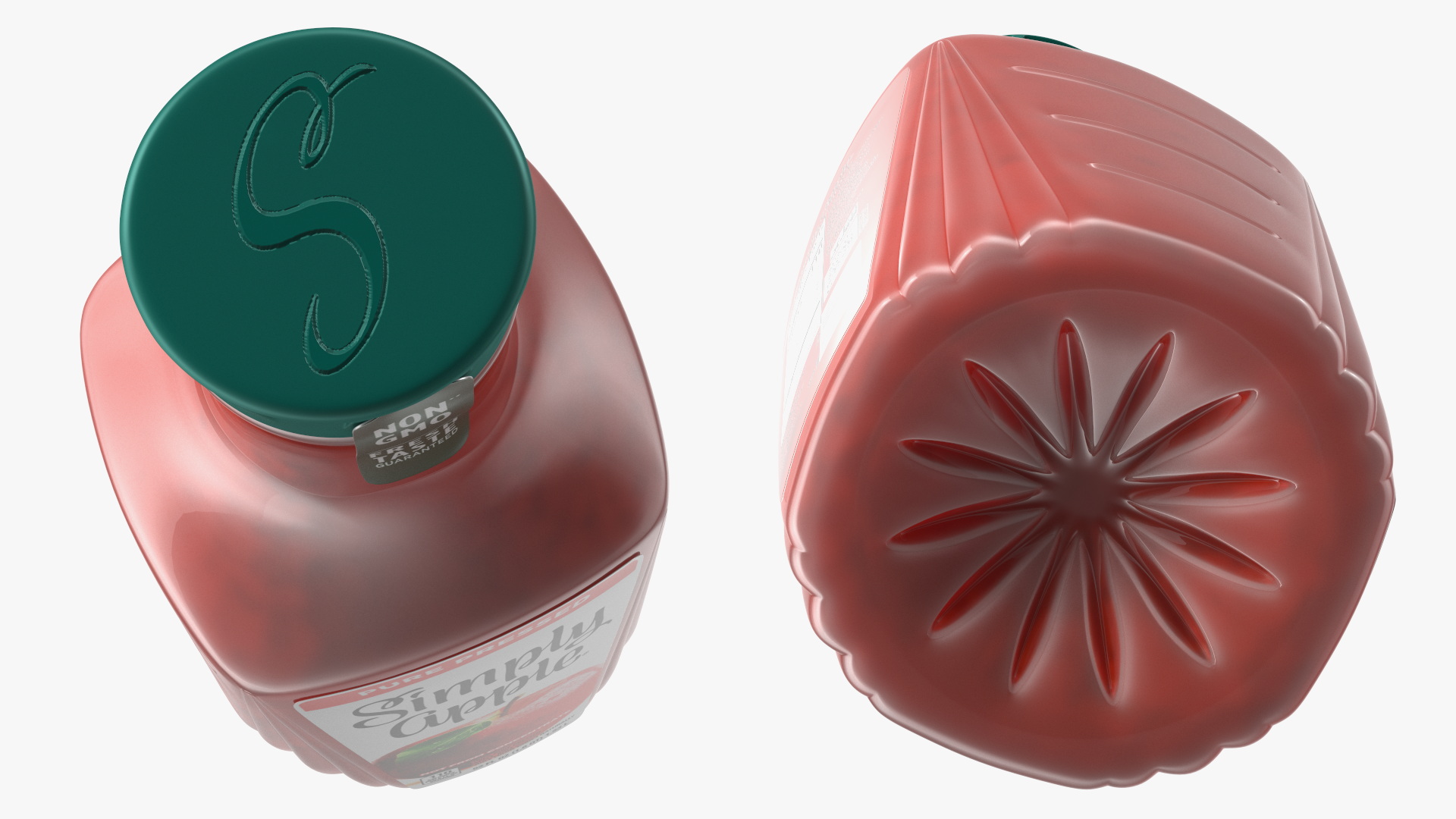 3D Fruit Juice Beverage Simply Apple model