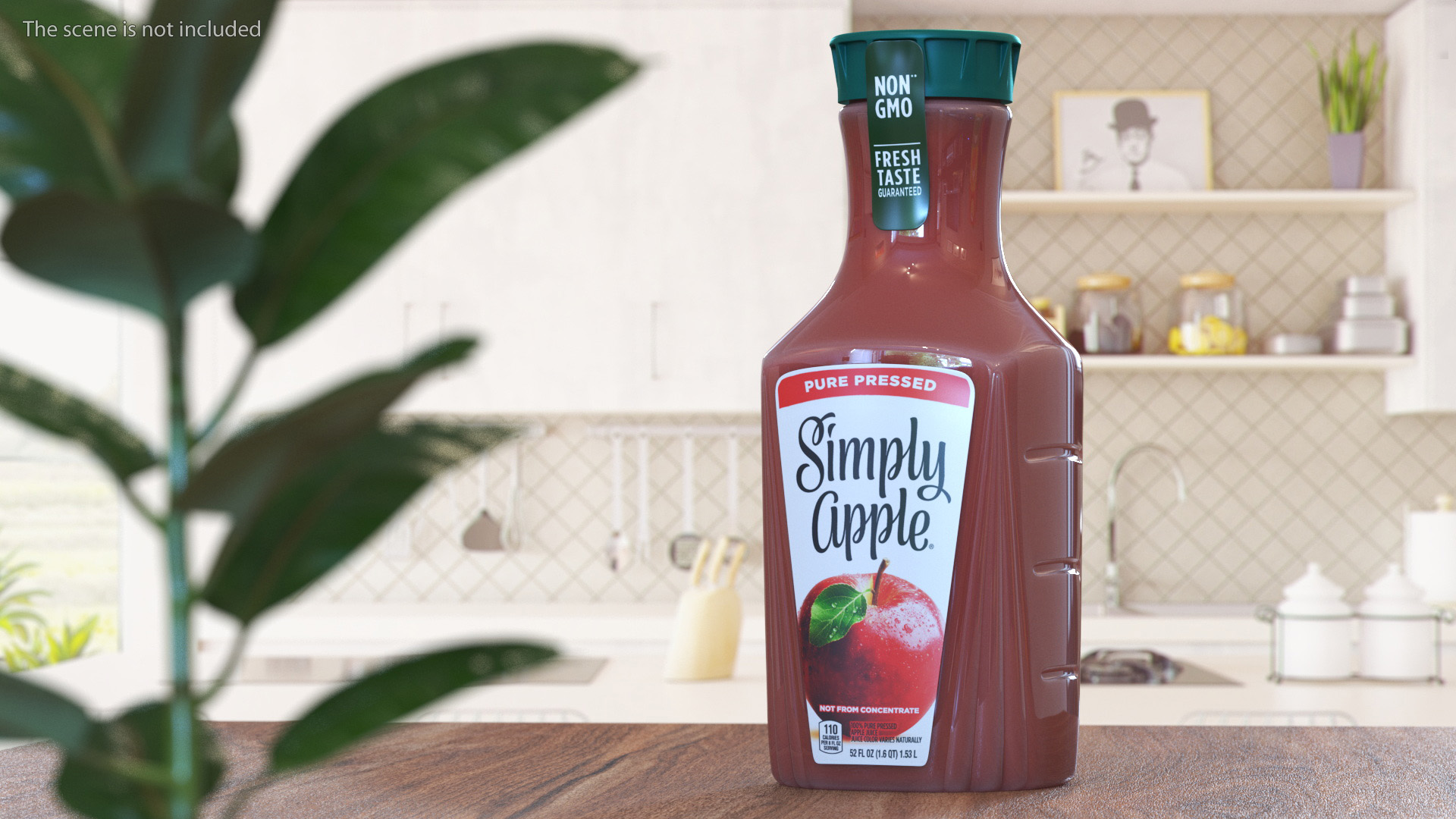 3D Fruit Juice Beverage Simply Apple model