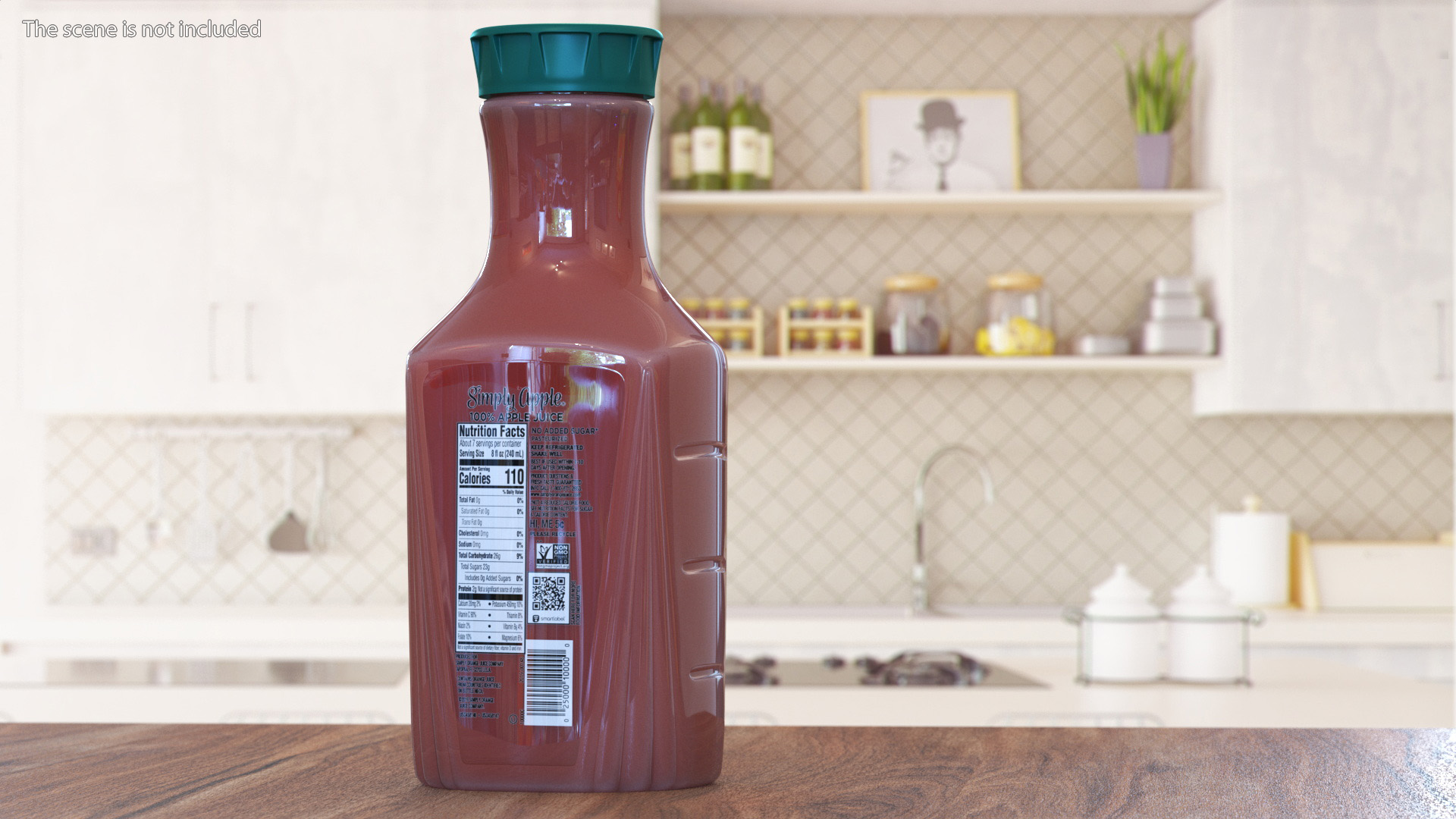 3D Fruit Juice Beverage Simply Apple model