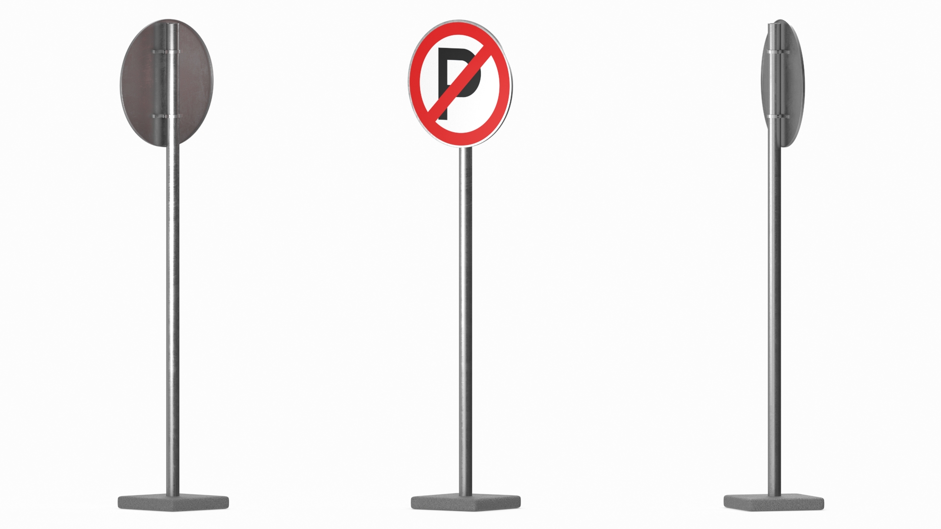 3D model Road Sign No Parking