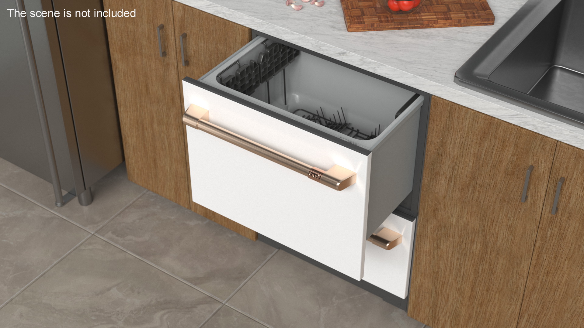Double Drawer Dishwasher Cafe 24 3D