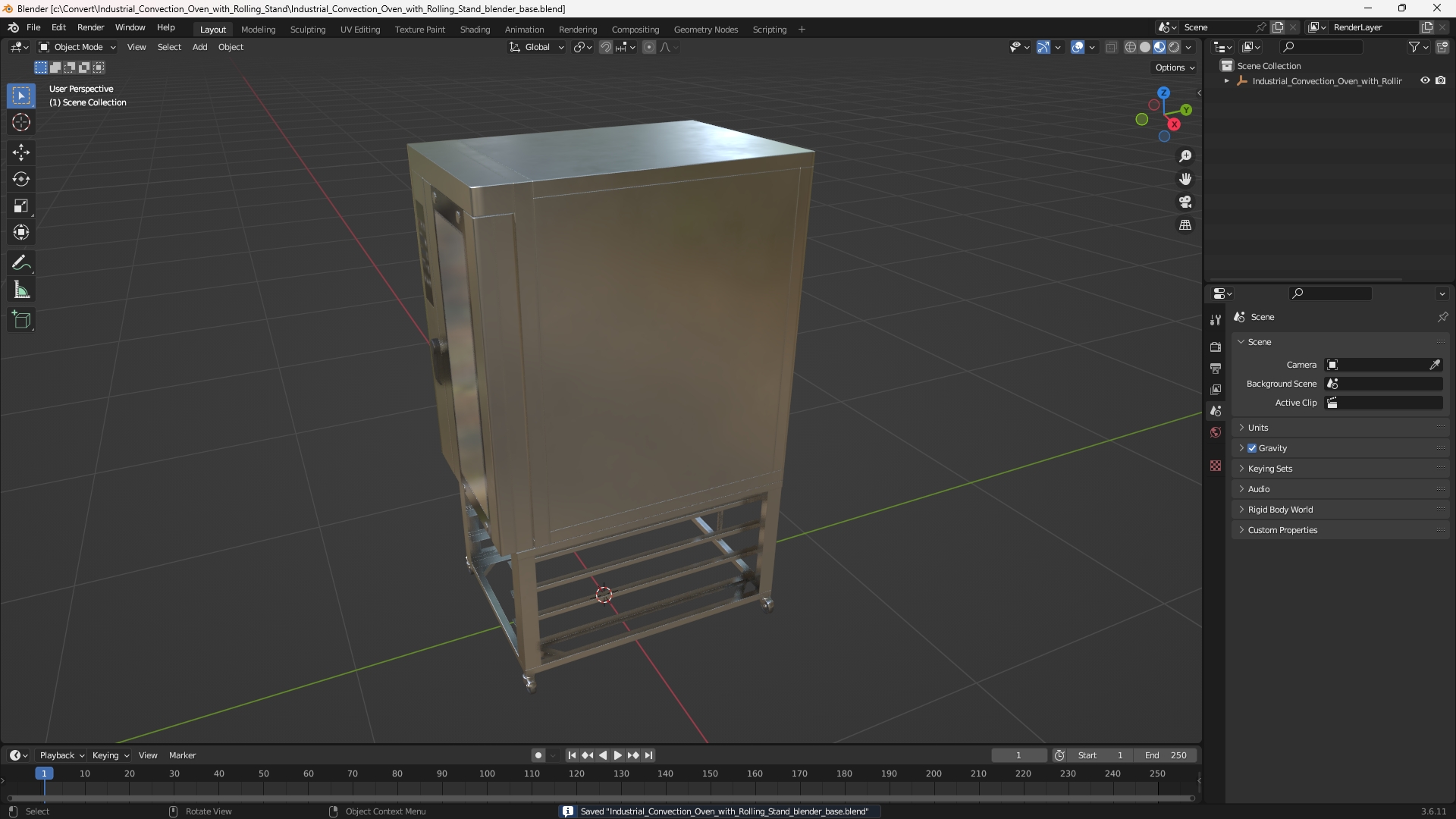 Industrial Convection Oven with Rolling Stand - view 10