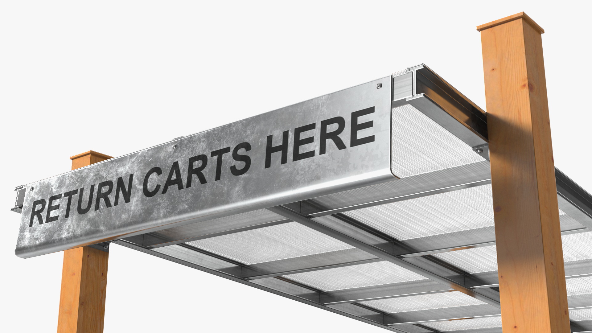 3D Covered Shopping Cart Corral model