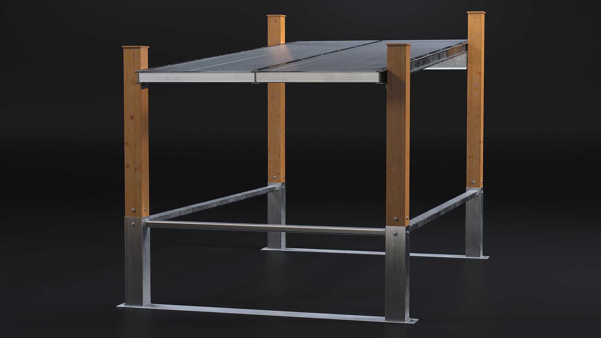 3D Covered Shopping Cart Corral model