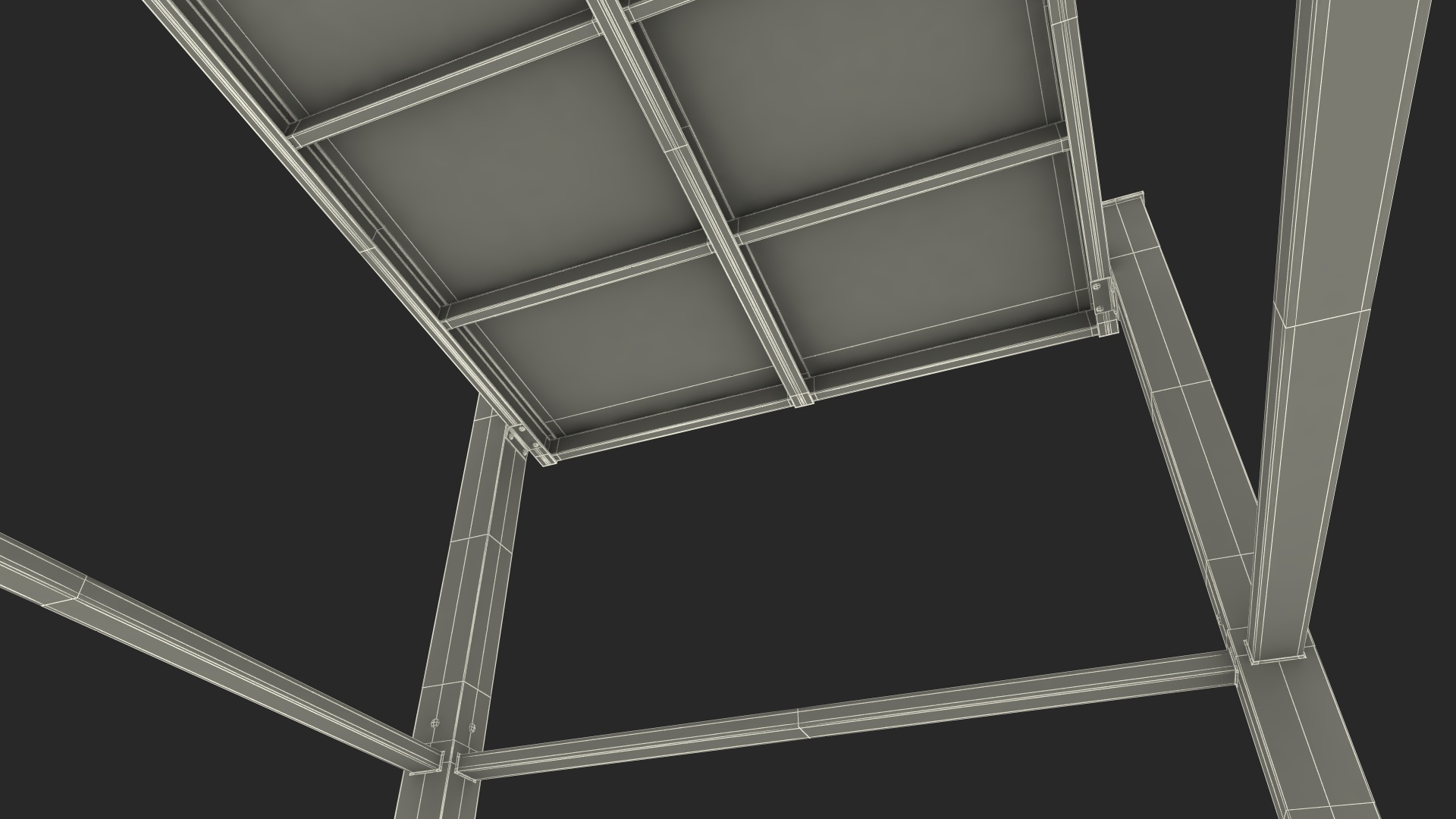 3D Covered Shopping Cart Corral model