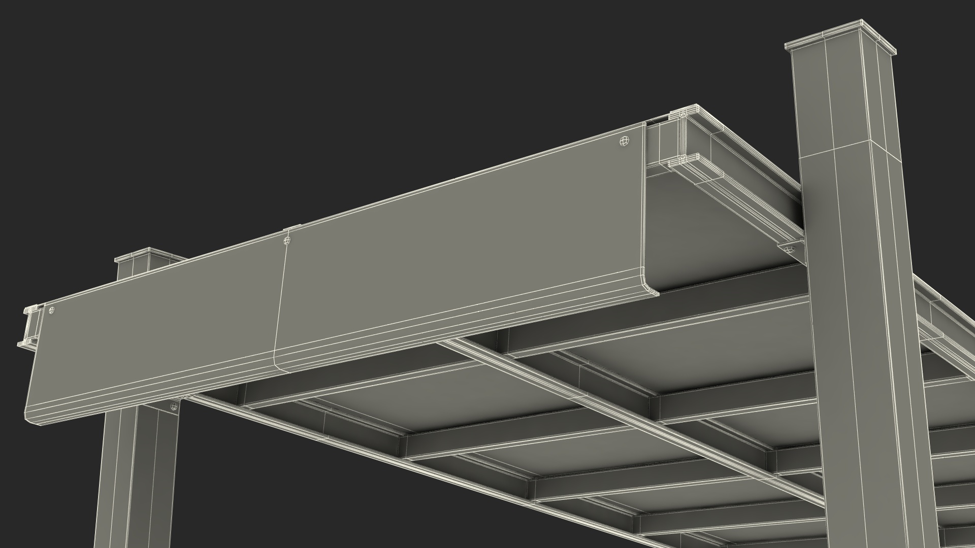 3D Covered Shopping Cart Corral model