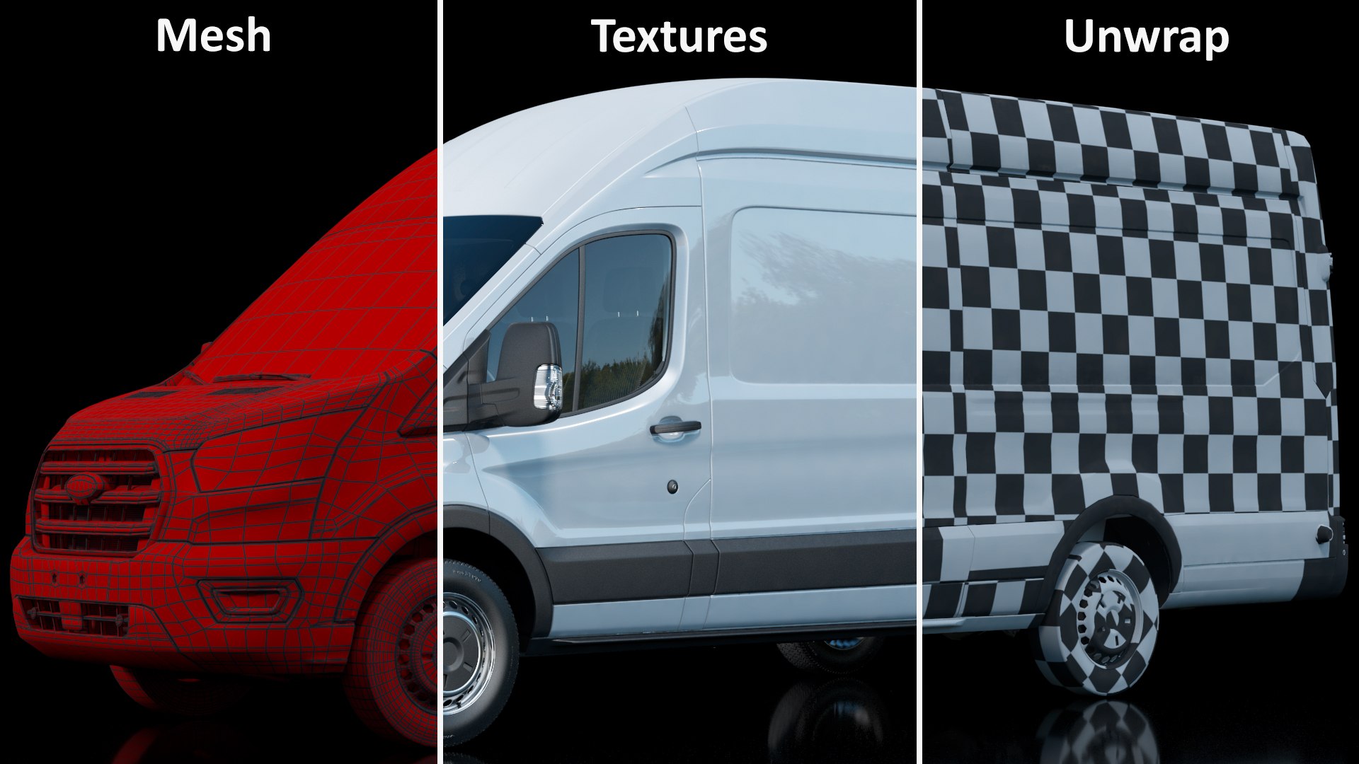 Ford Transit Cargo 2020 Simple Interior 3D model