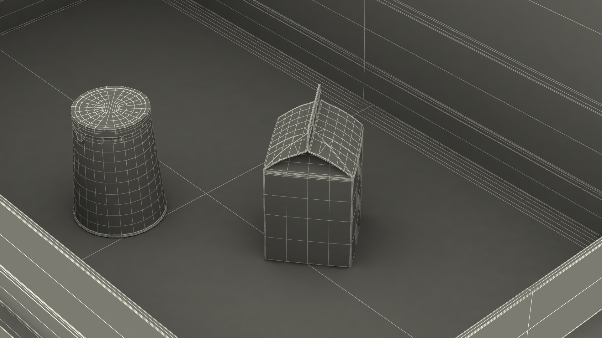 Self Checkout System StrongPoint with Basket And Goods 3D model