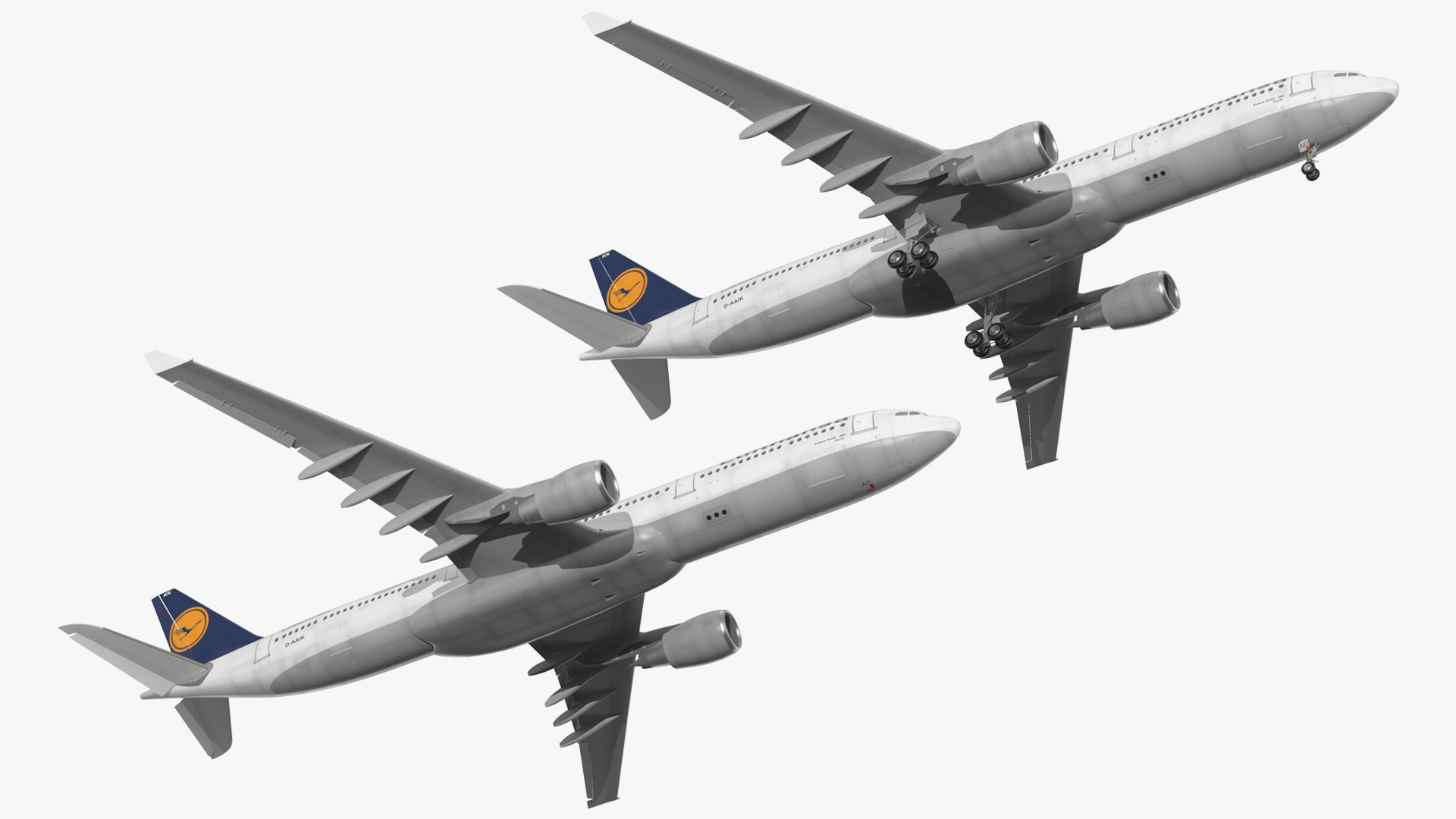 Lufthansa Airbus A330-300 Rigged 3D