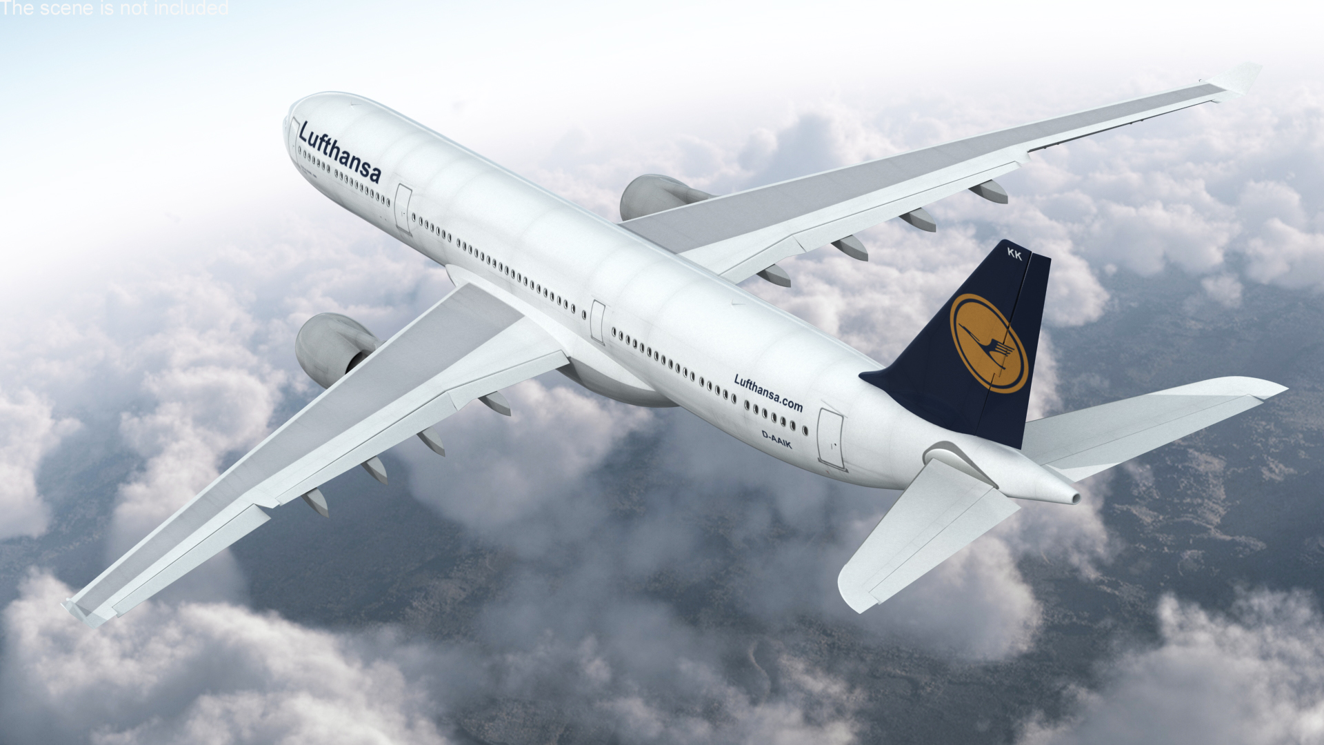 Lufthansa Airbus A330-300 Rigged 3D