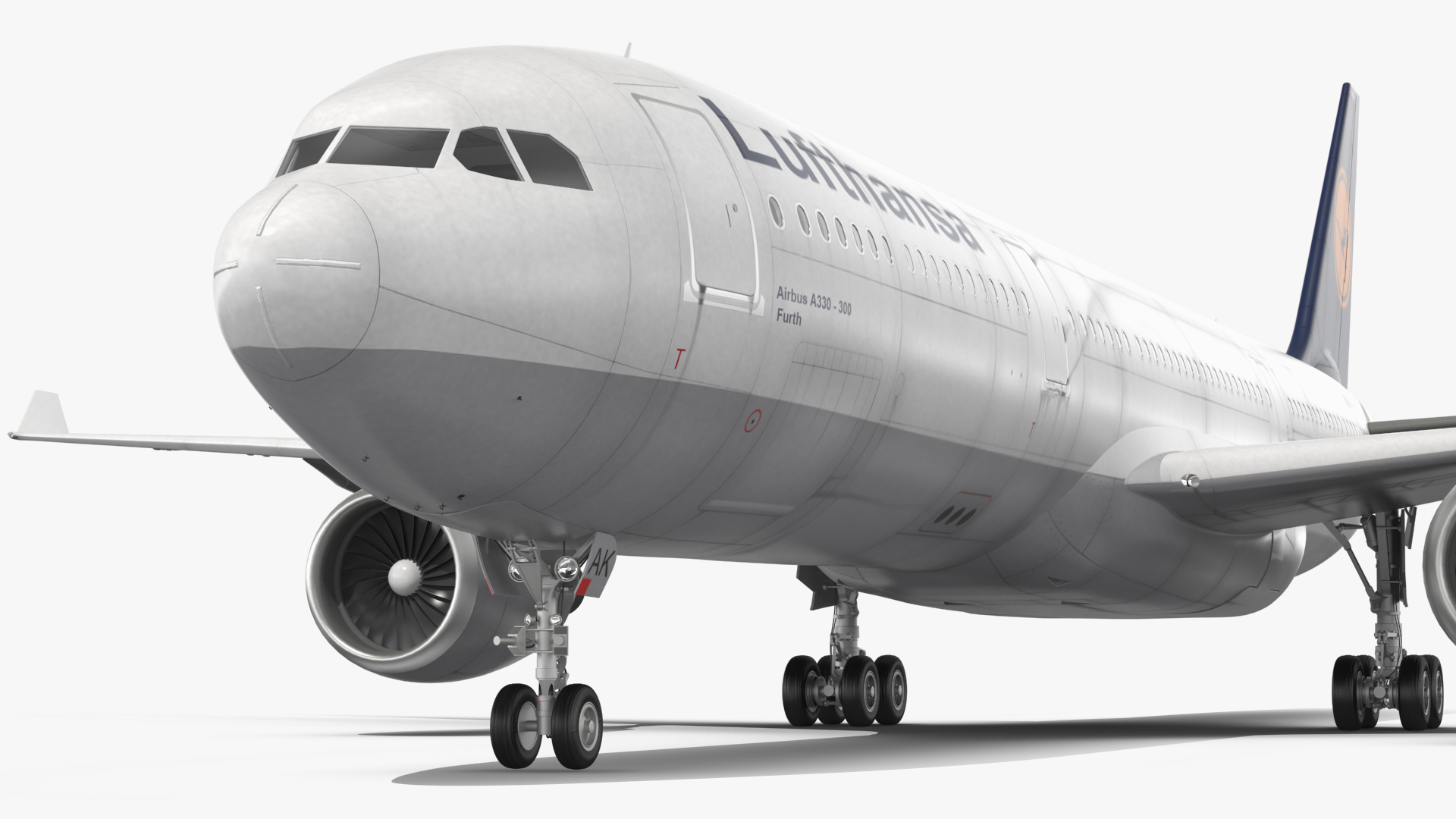 Lufthansa Airbus A330-300 Rigged 3D