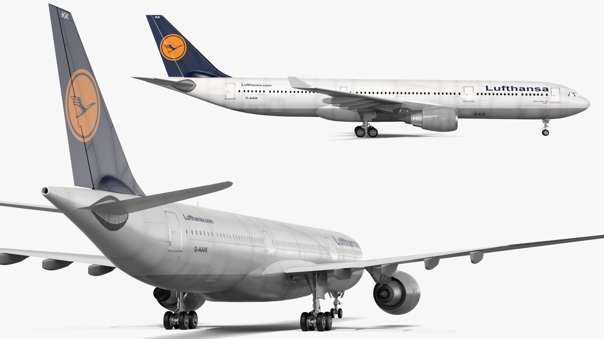 Lufthansa Airbus A330-300 Rigged 3D