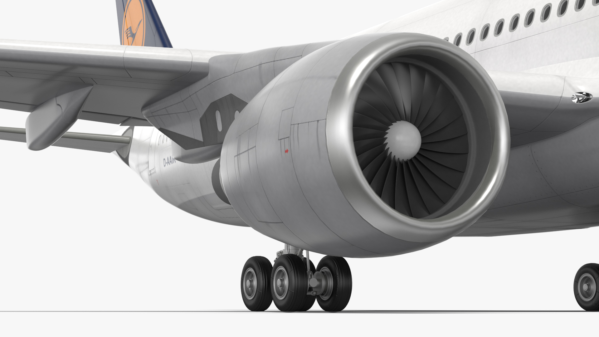 Lufthansa Airbus A330-300 Rigged 3D
