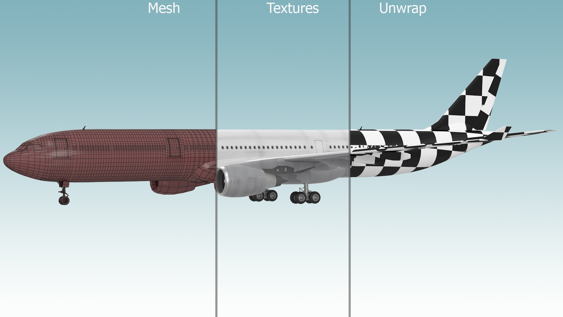 Lufthansa Airbus A330-300 Rigged 3D