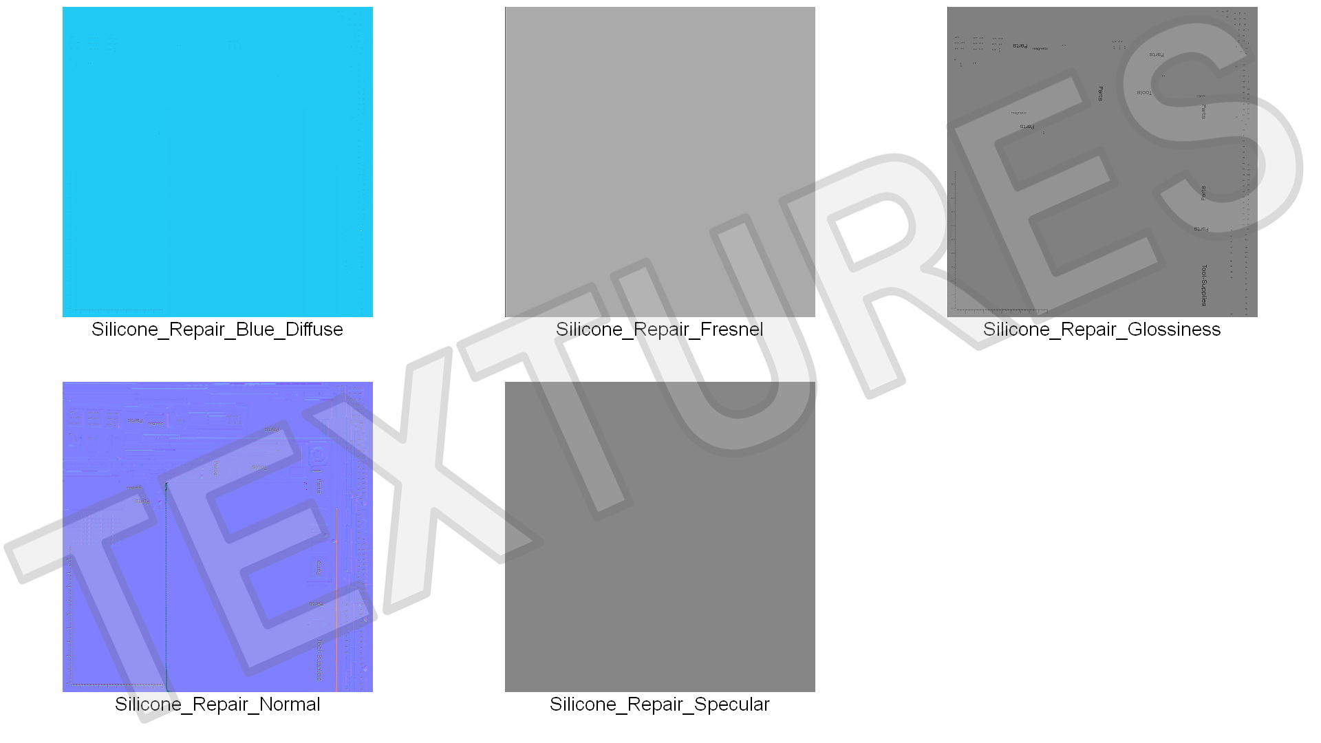 Silicone Repair Mat Blue 3D model