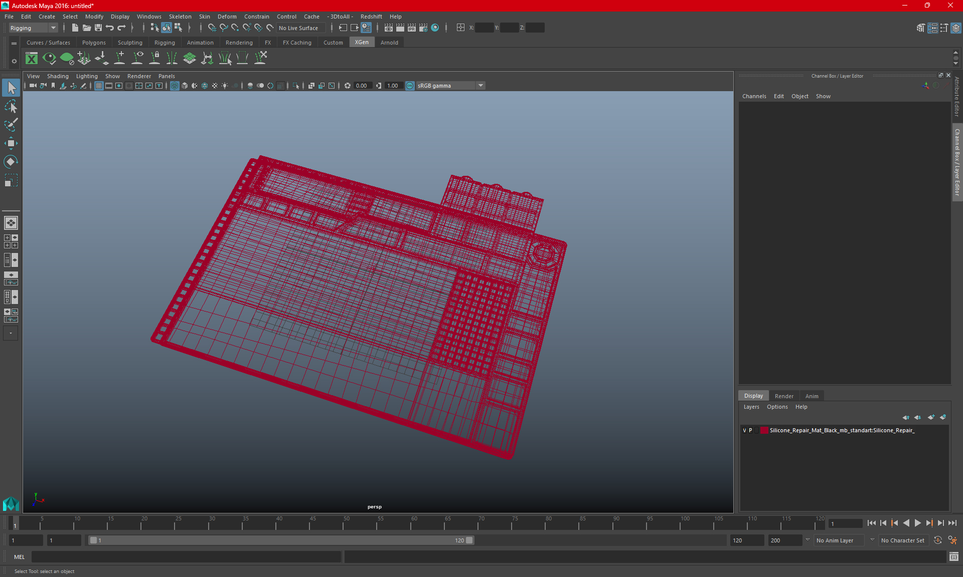 Silicone Repair Mat Blue 3D model