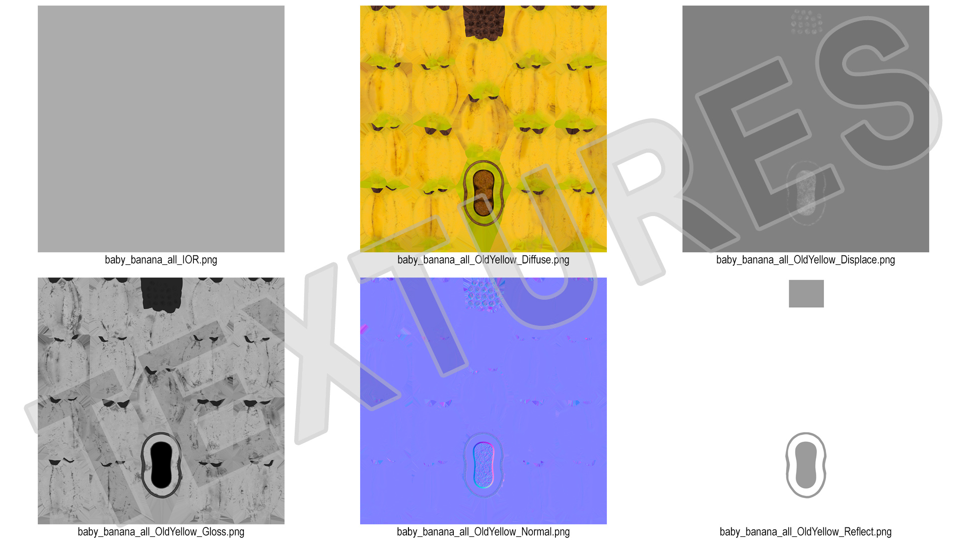 3D Old Ripe Banana Bunch