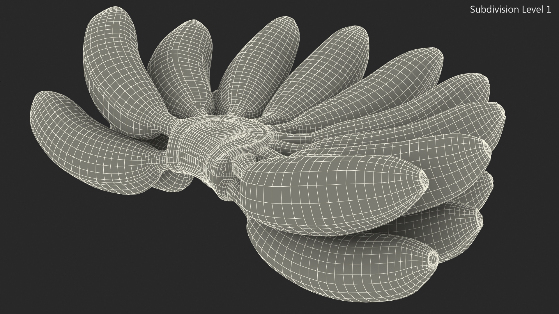 3D Old Ripe Banana Bunch