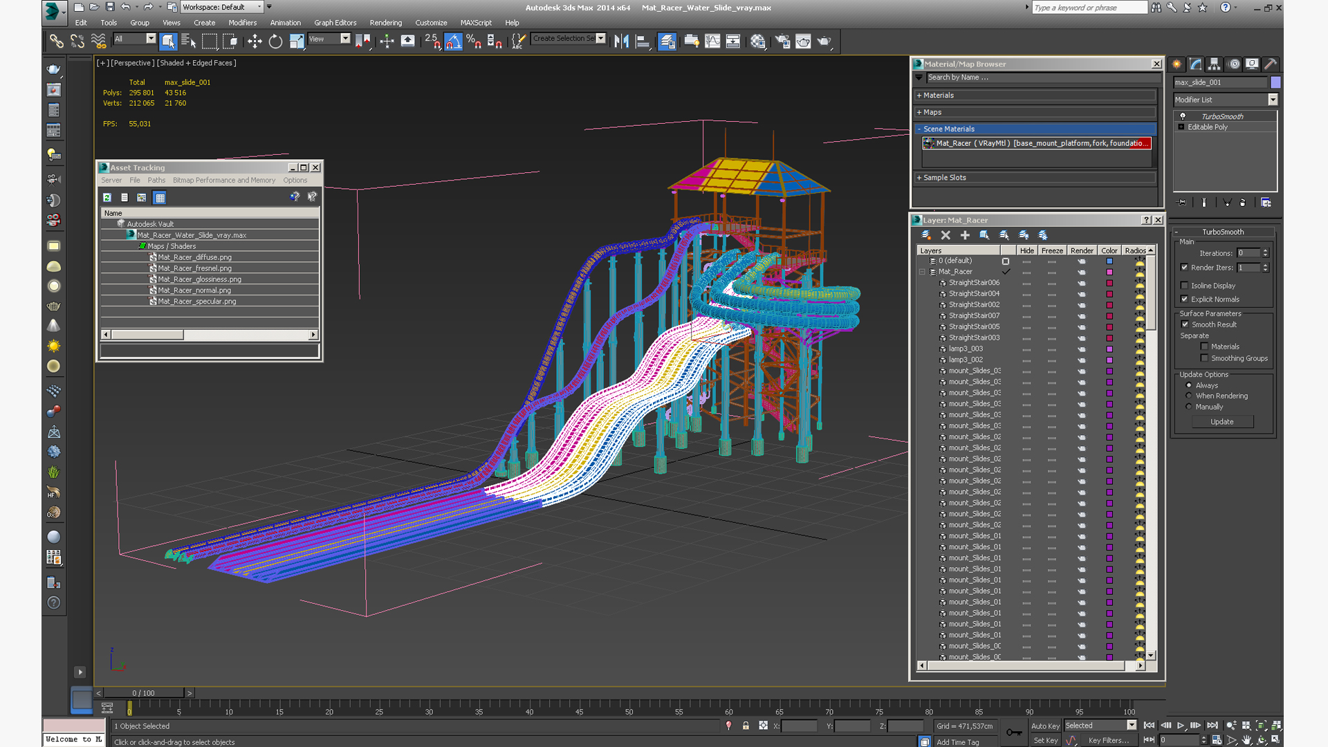 3D Mat Racer Water Slide