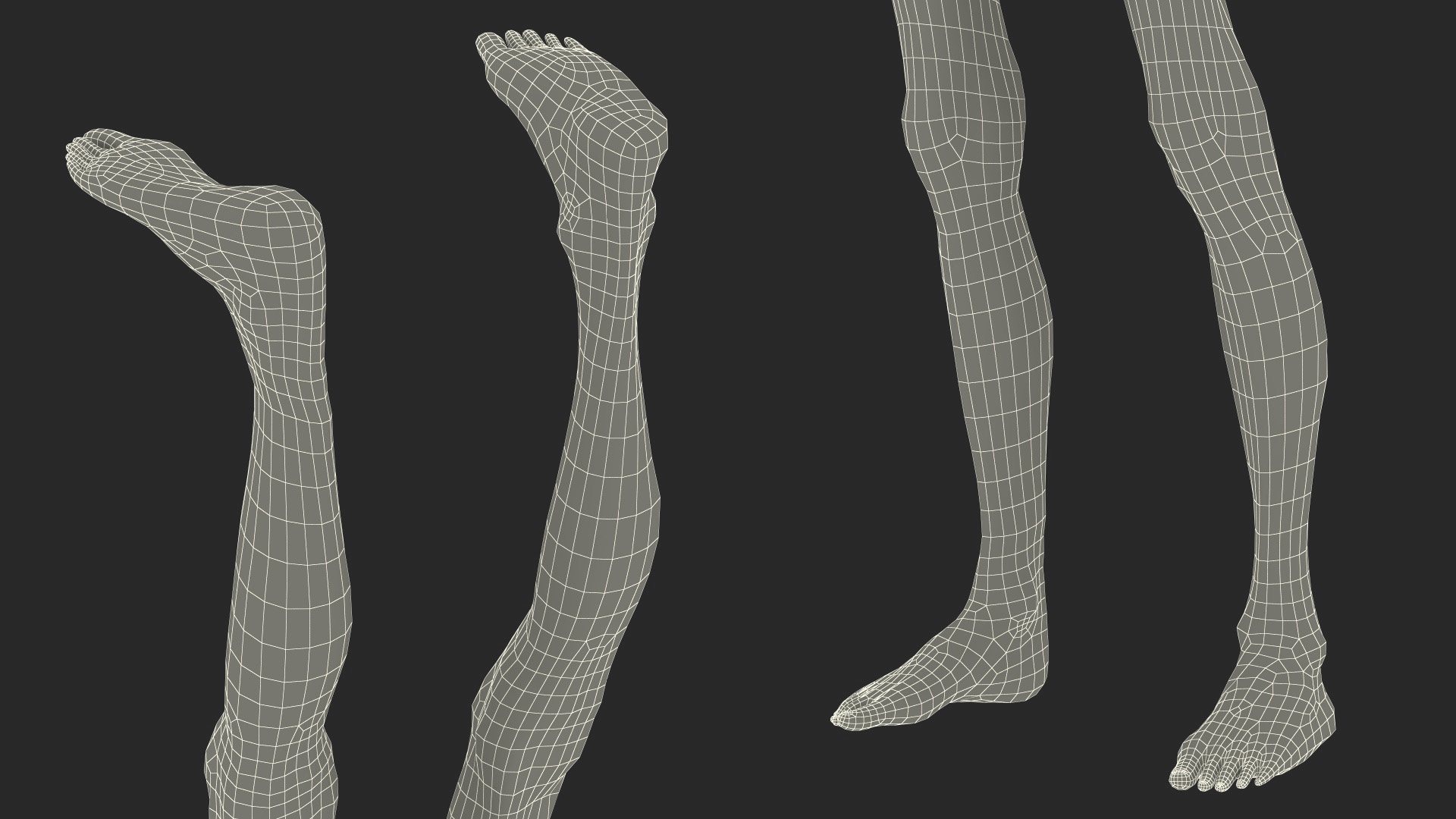 3D Standing Anorexic Woman model