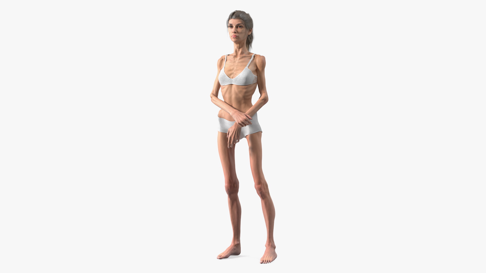3D Standing Anorexic Woman model