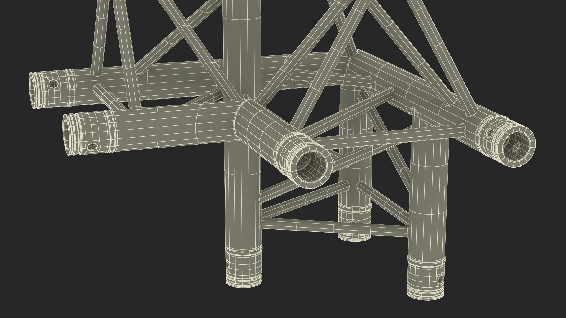 3D Triangular Truss Modular Corner