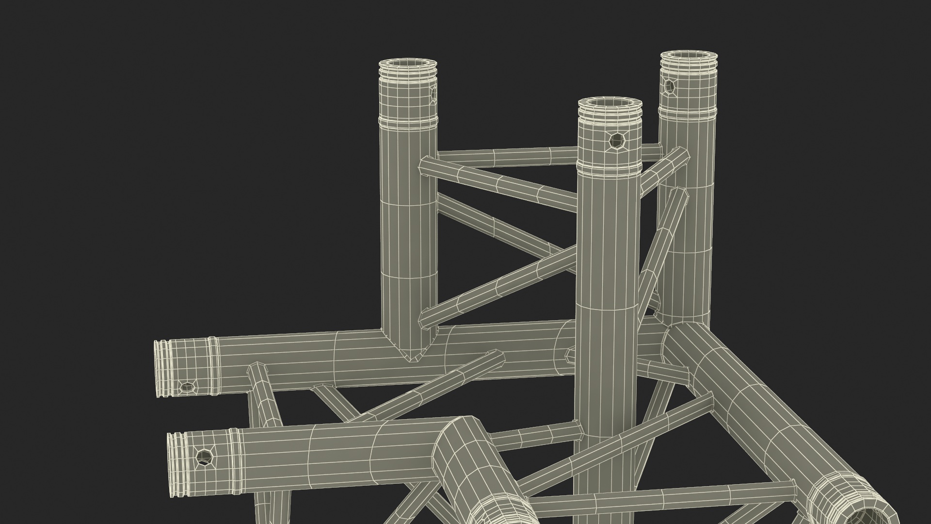 3D Triangular Truss Modular Corner