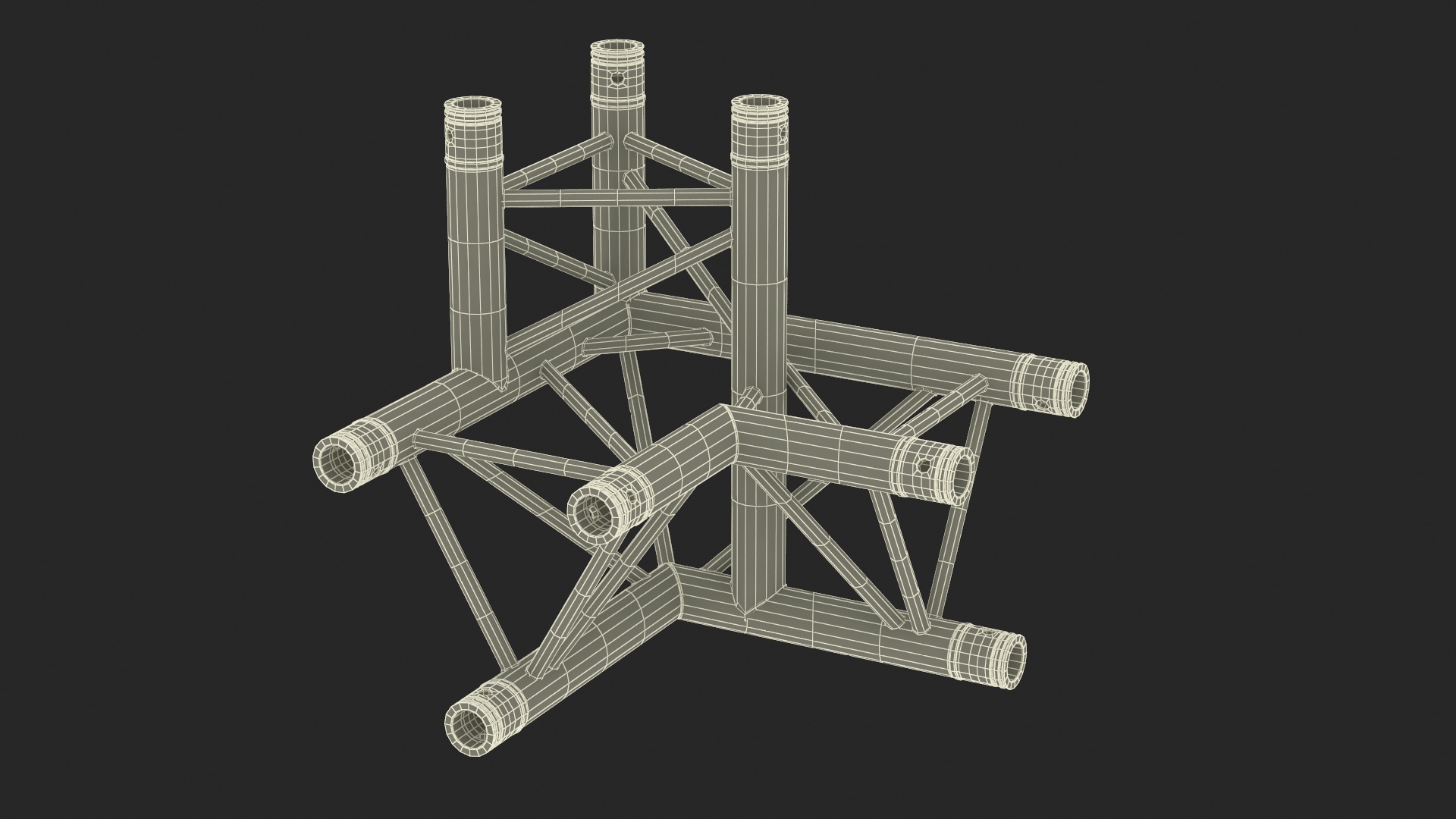 3D Triangular Truss Modular Corner