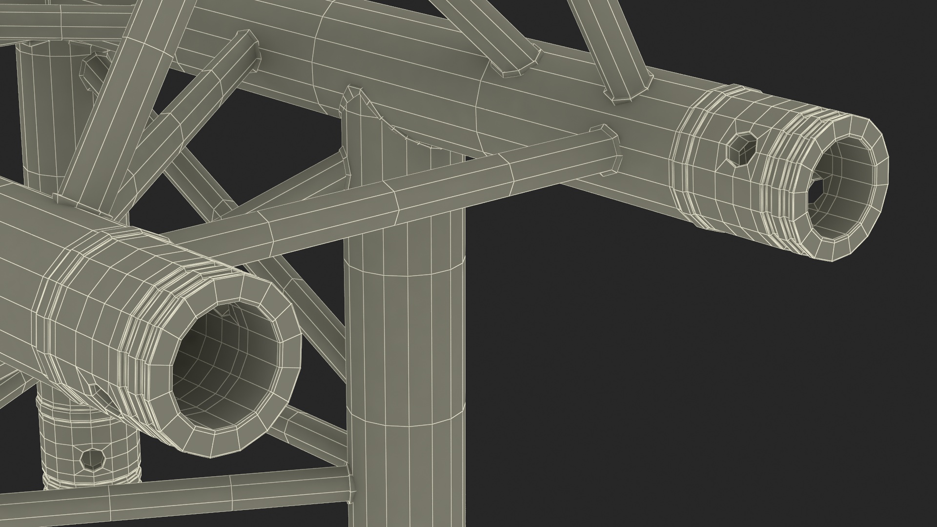 3D Triangular Truss Modular Corner