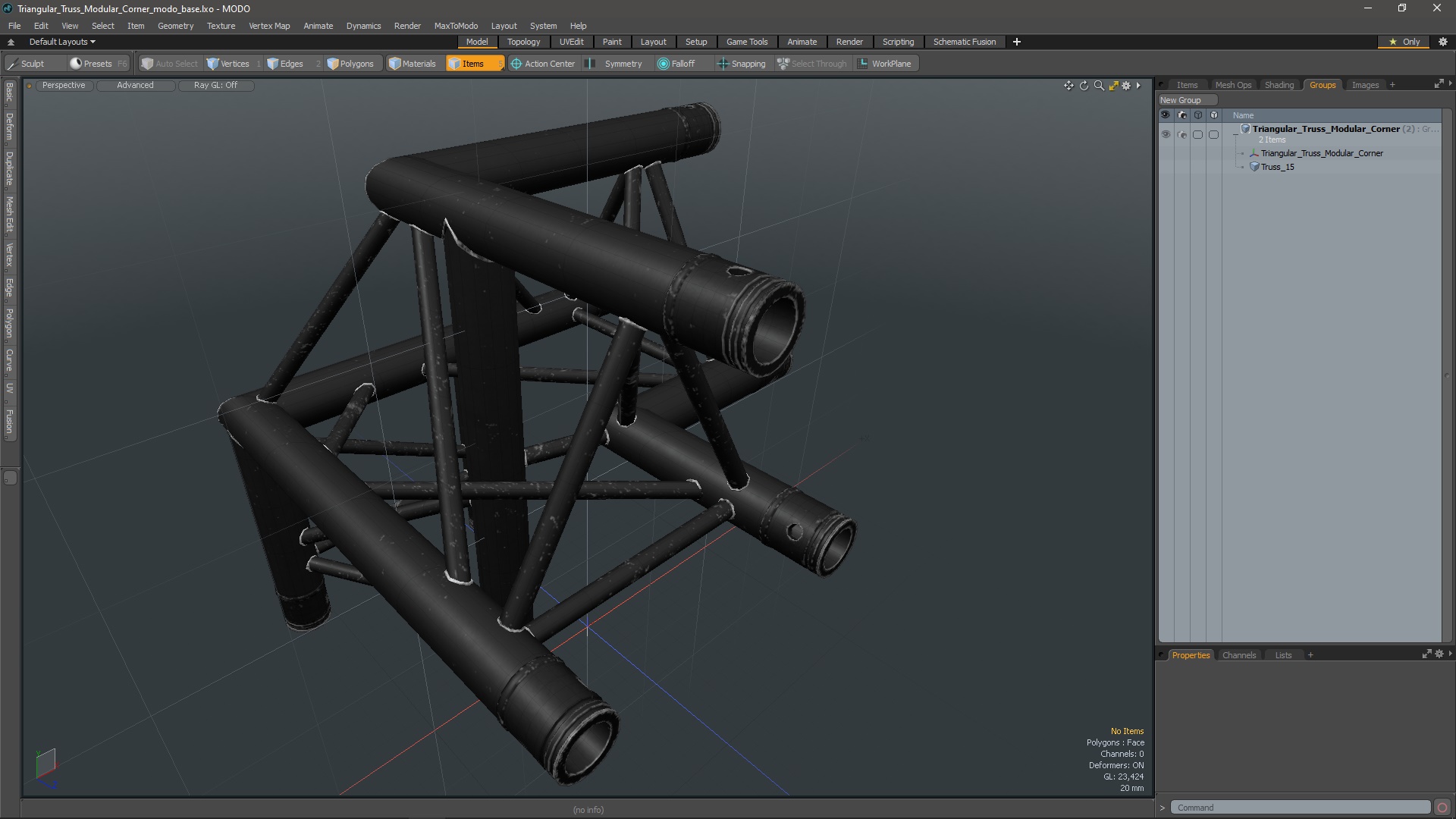 3D Triangular Truss Modular Corner