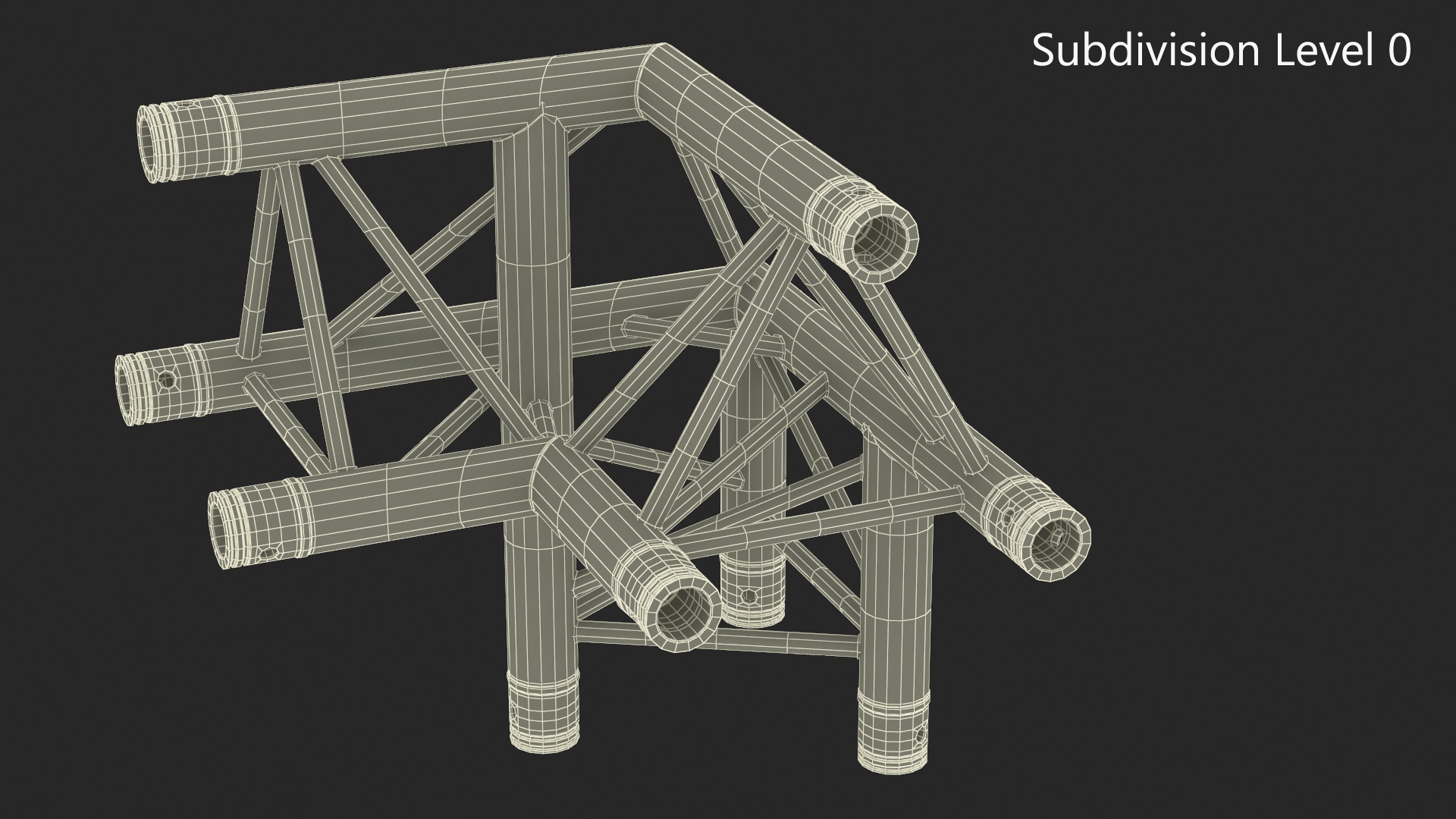 3D Triangular Truss Modular Corner