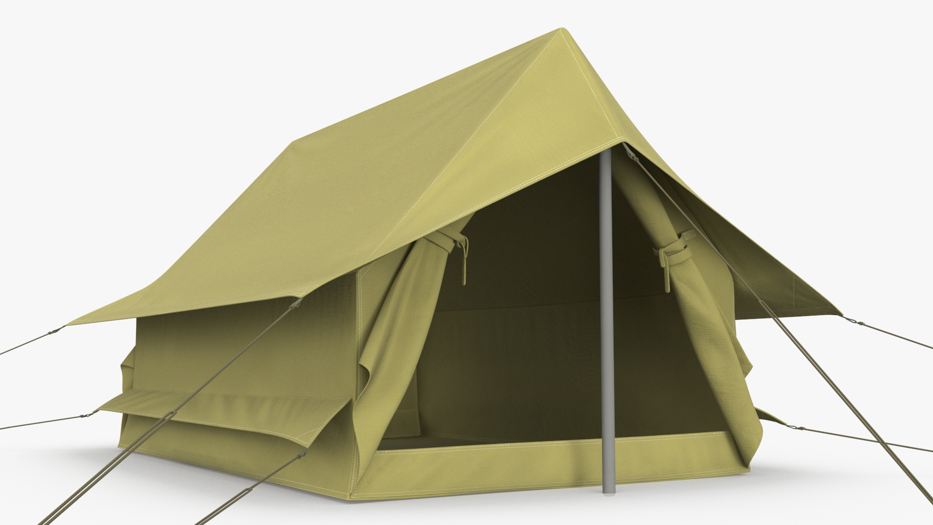 3D Vintage Woods Canvas Tent Green