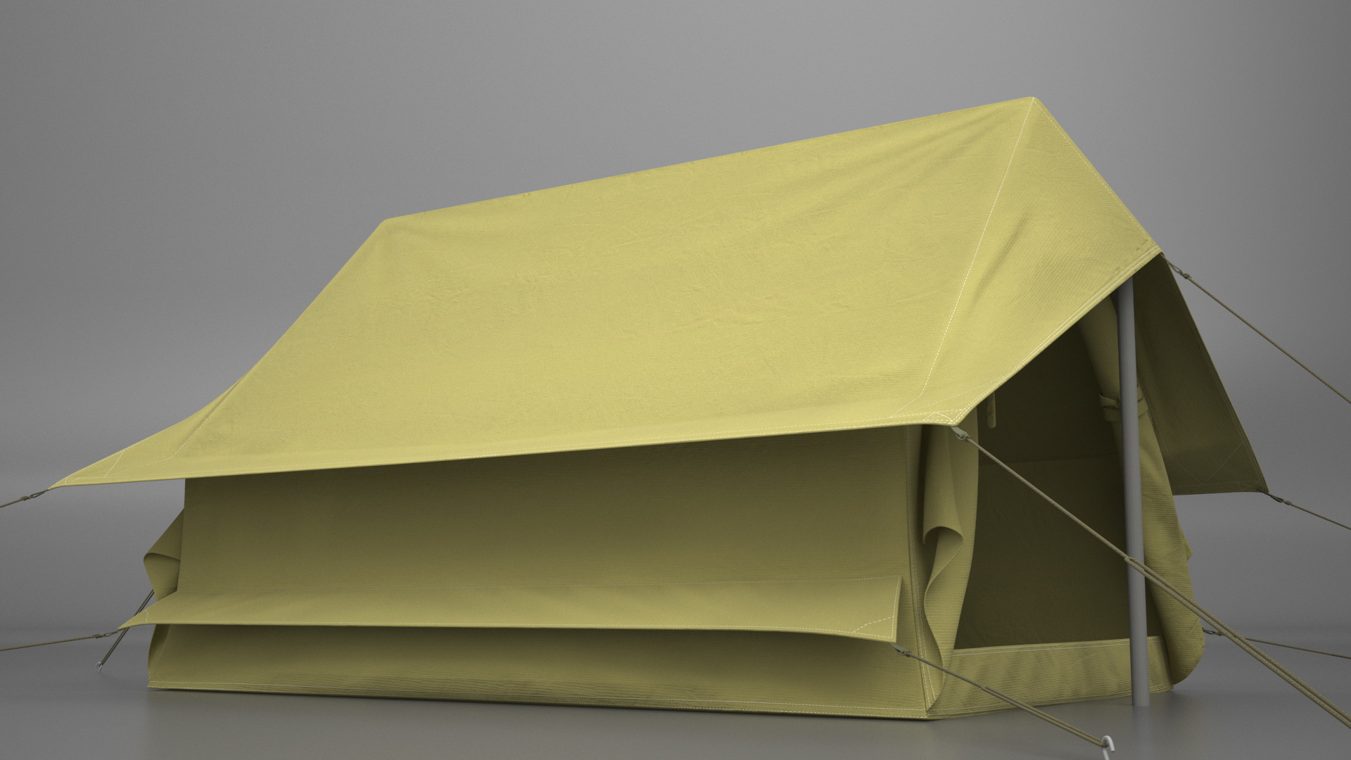 3D Vintage Woods Canvas Tent Green