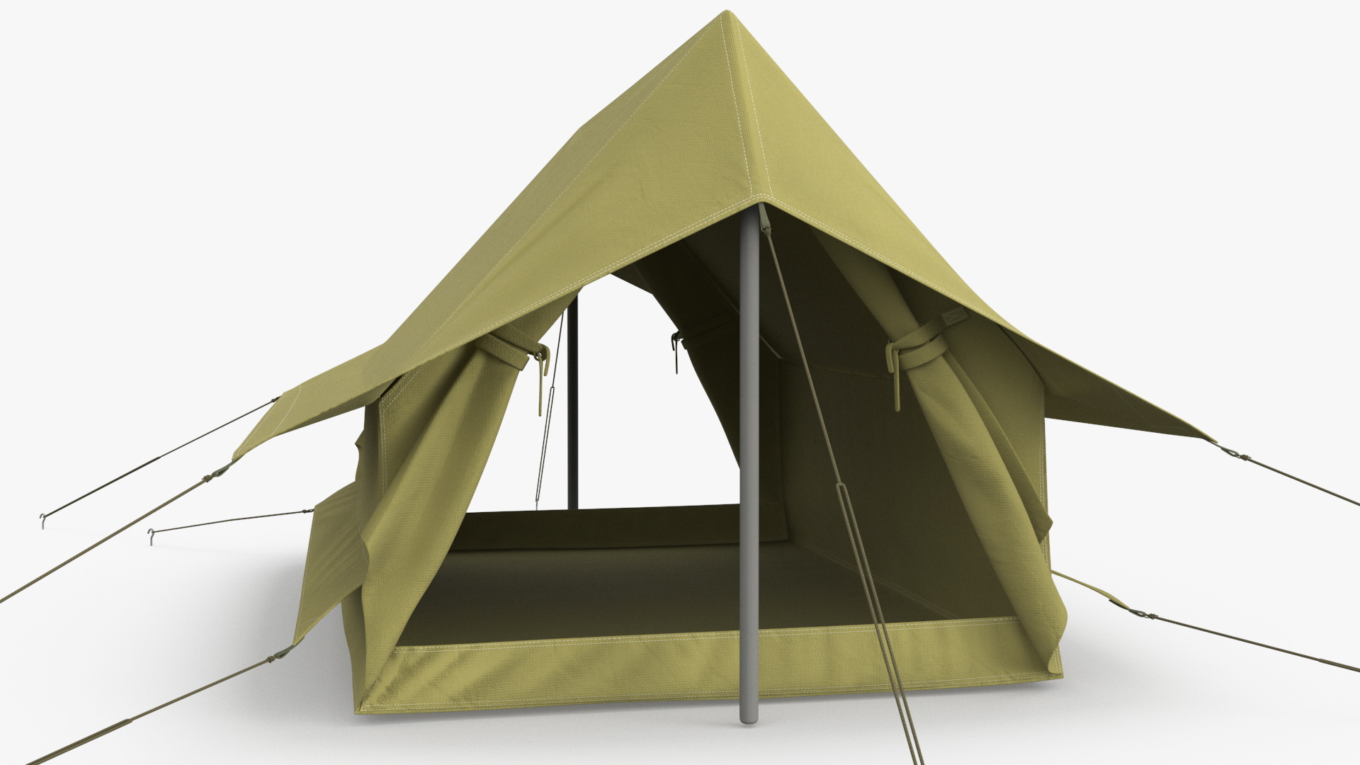 3D Vintage Woods Canvas Tent Green