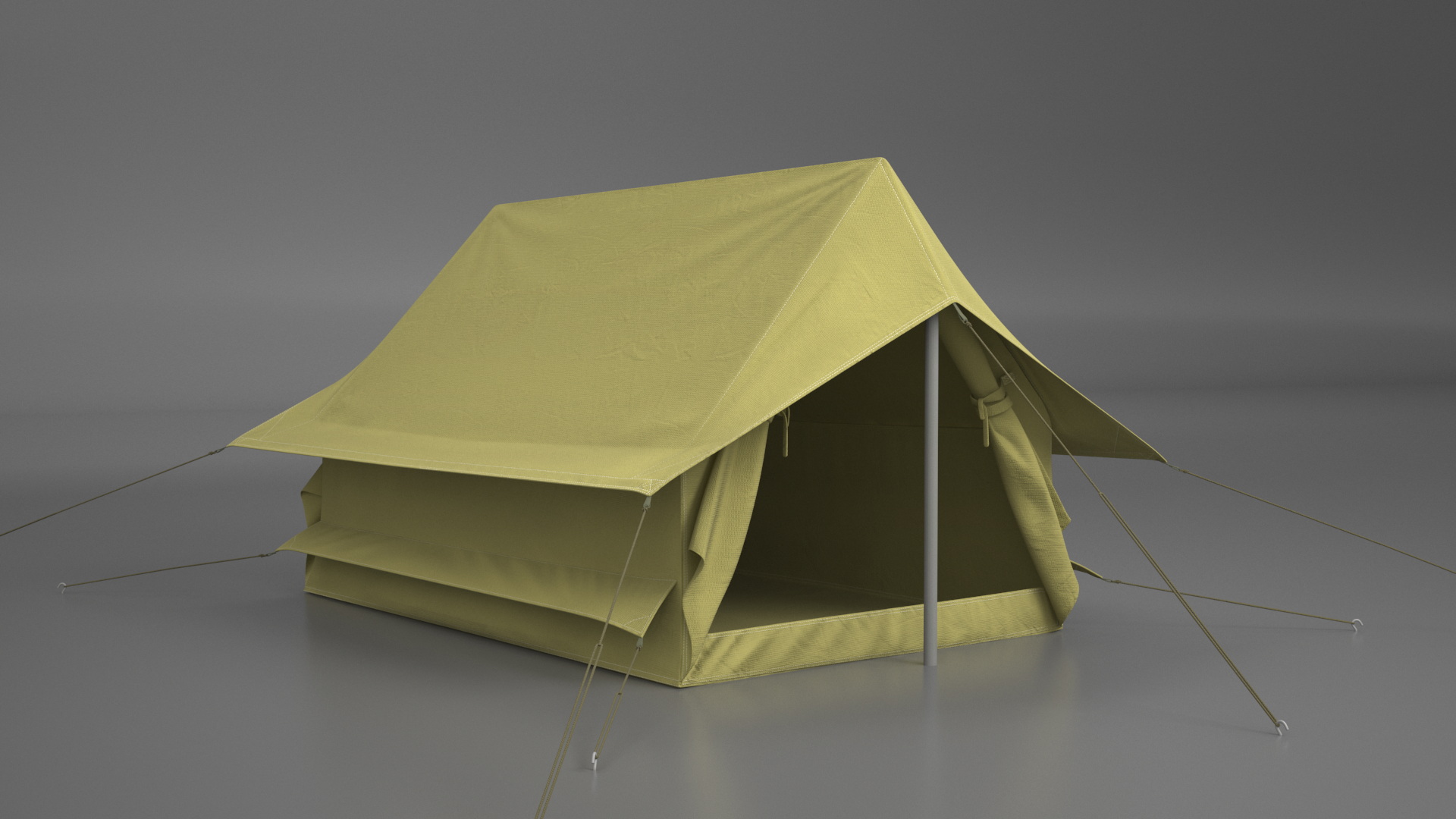 3D Vintage Woods Canvas Tent Green