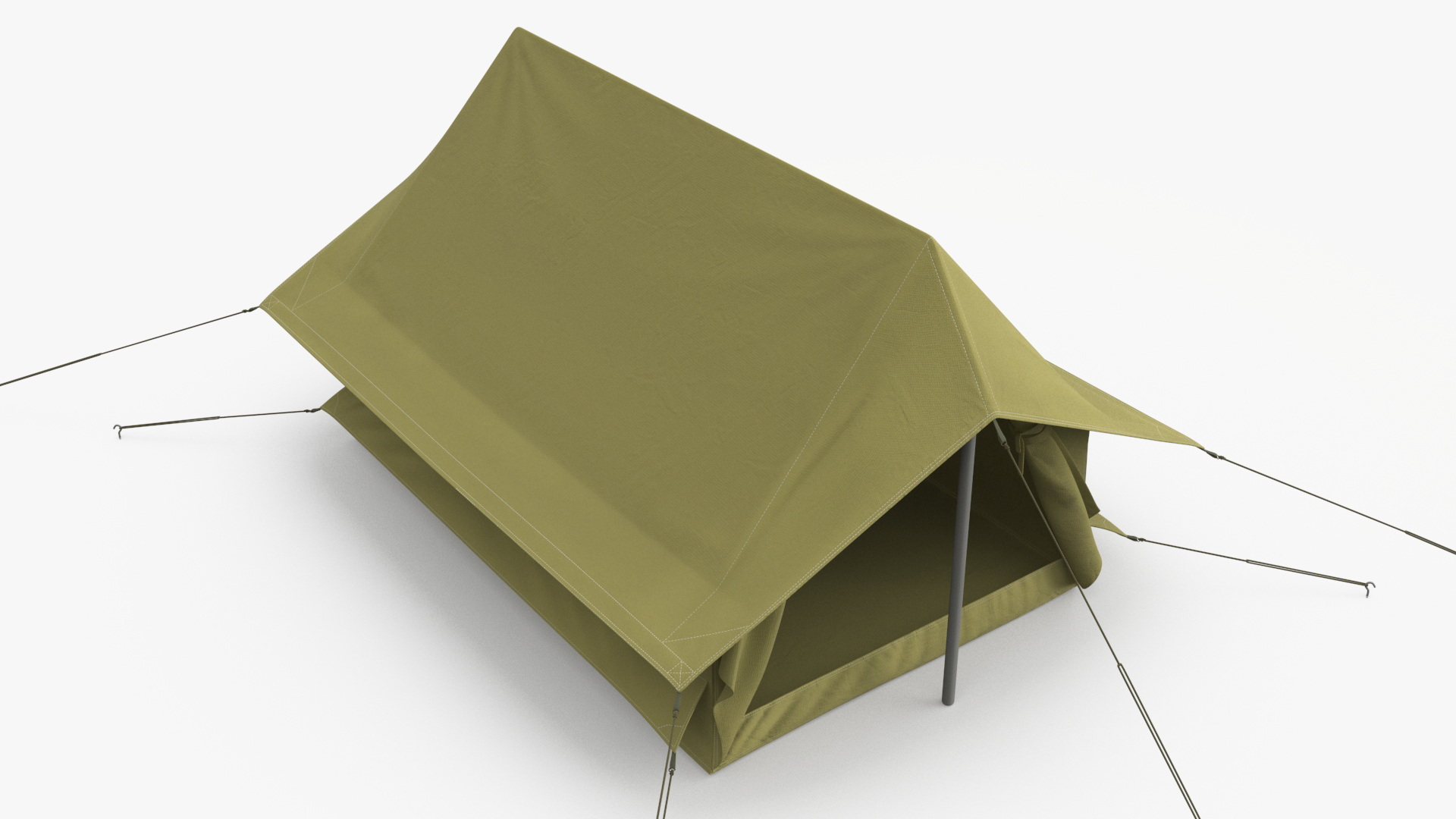 3D Vintage Woods Canvas Tent Green