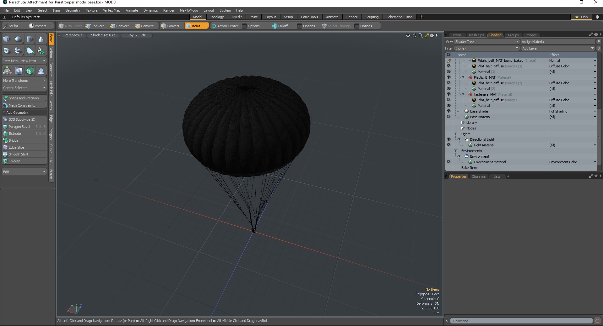 3D Parachute Attachment for Paratrooper