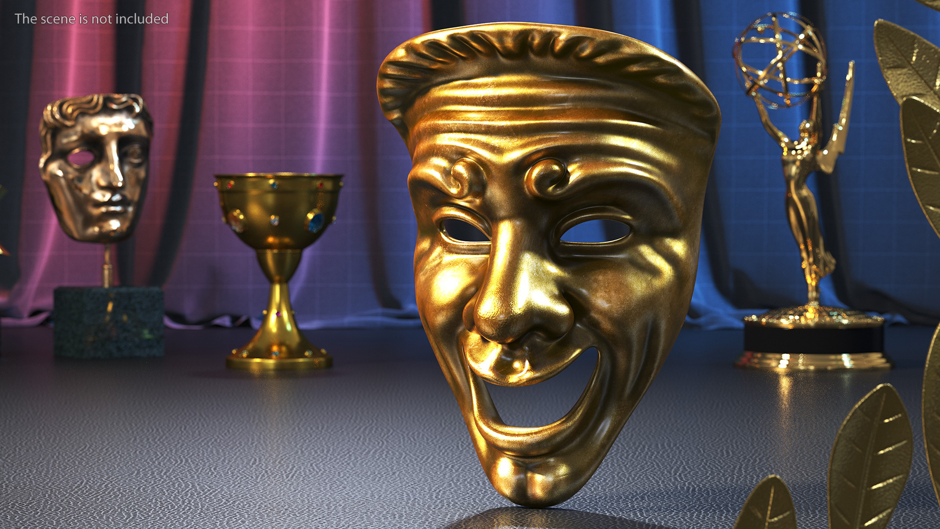 Comedy and Tragedy Masks 3D model