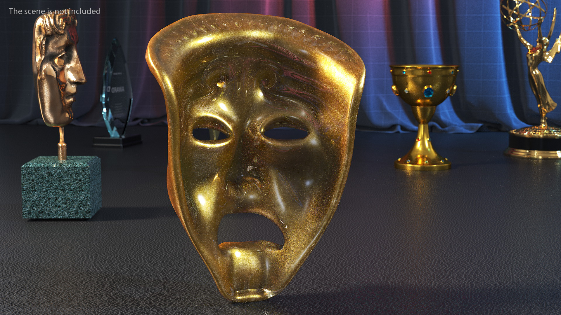 Comedy and Tragedy Masks 3D model
