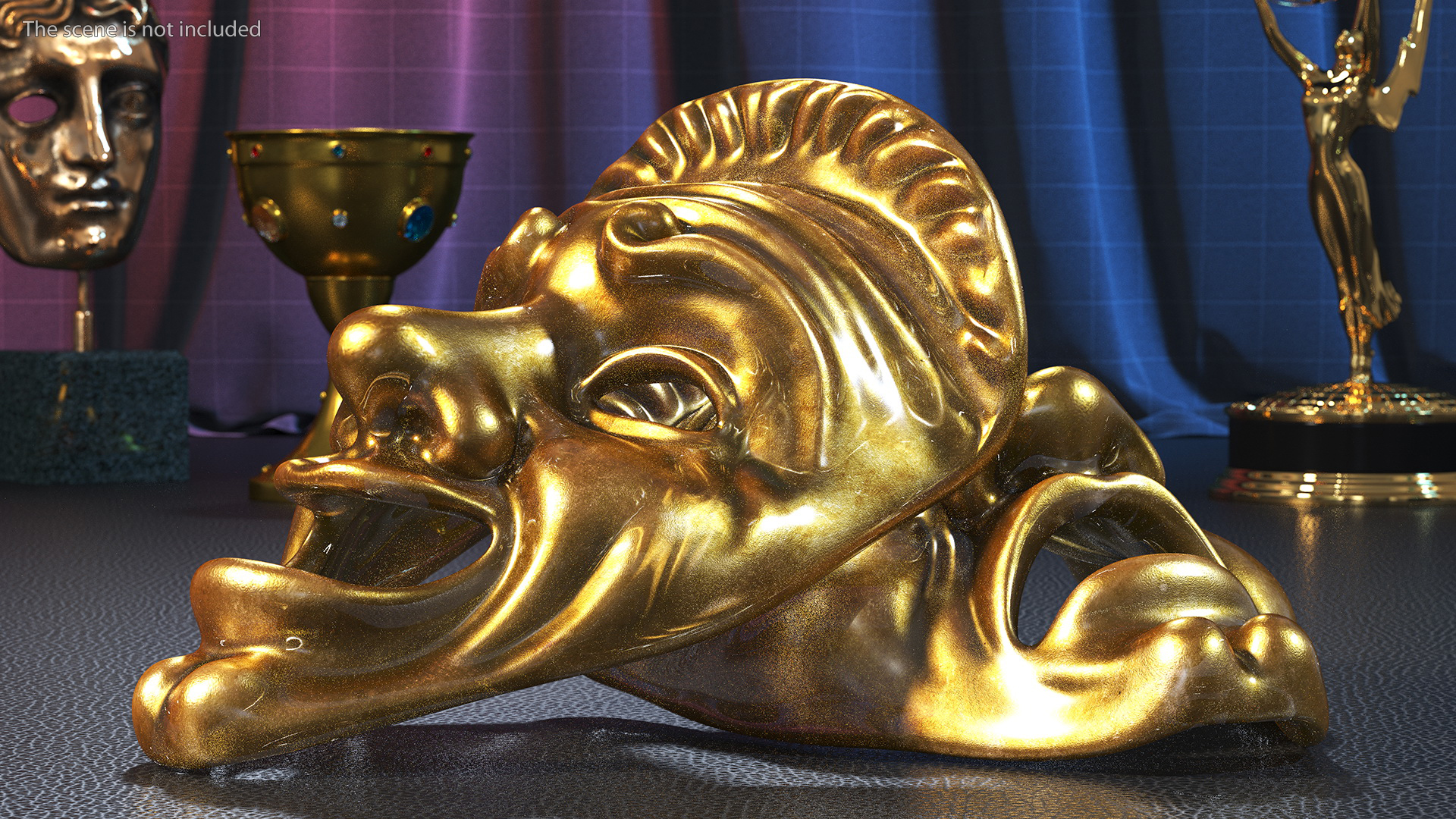 Comedy and Tragedy Masks 3D model