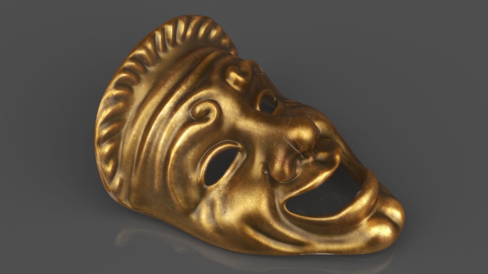 Comedy and Tragedy Masks 3D model