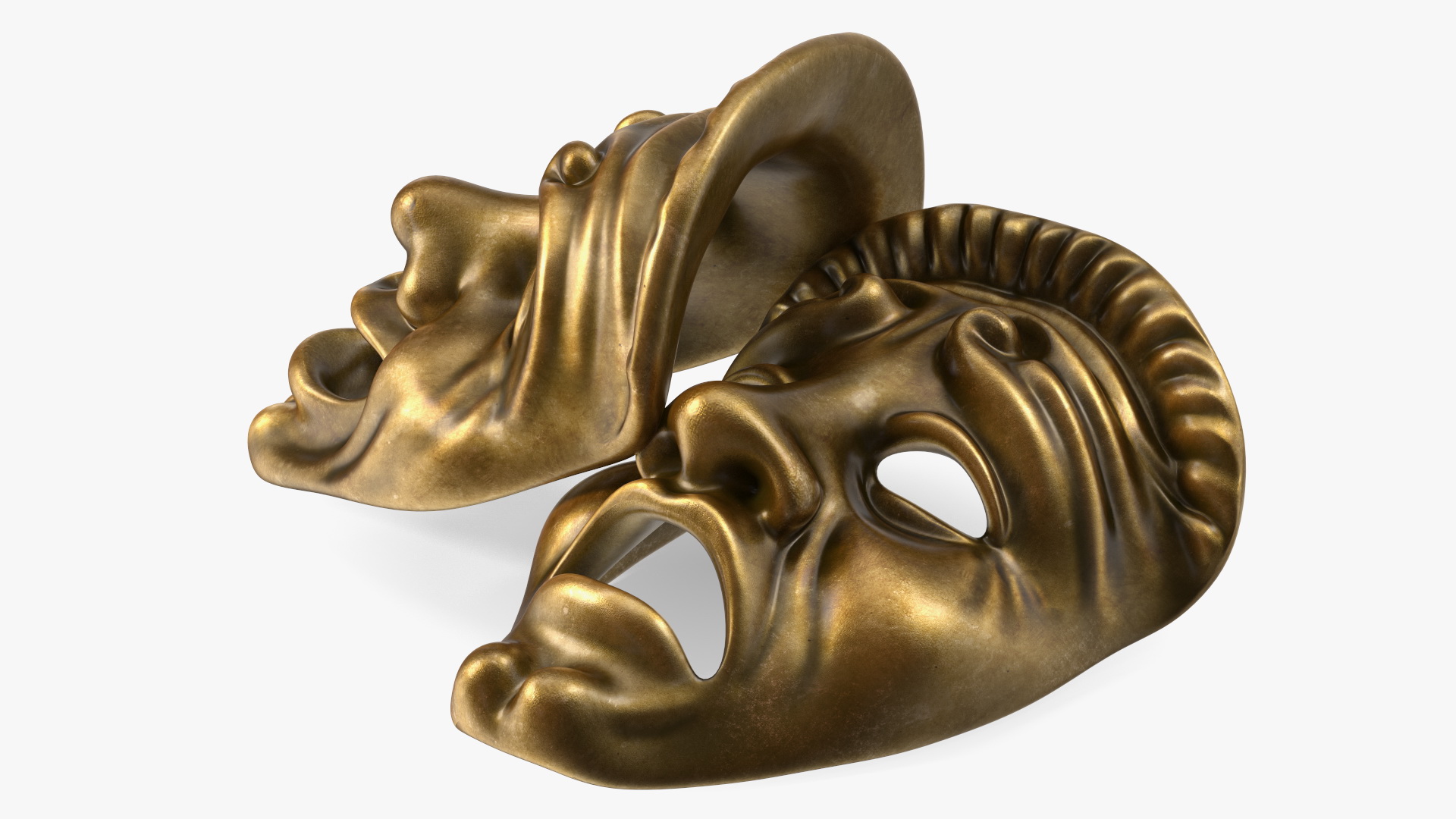 Comedy and Tragedy Masks 3D model