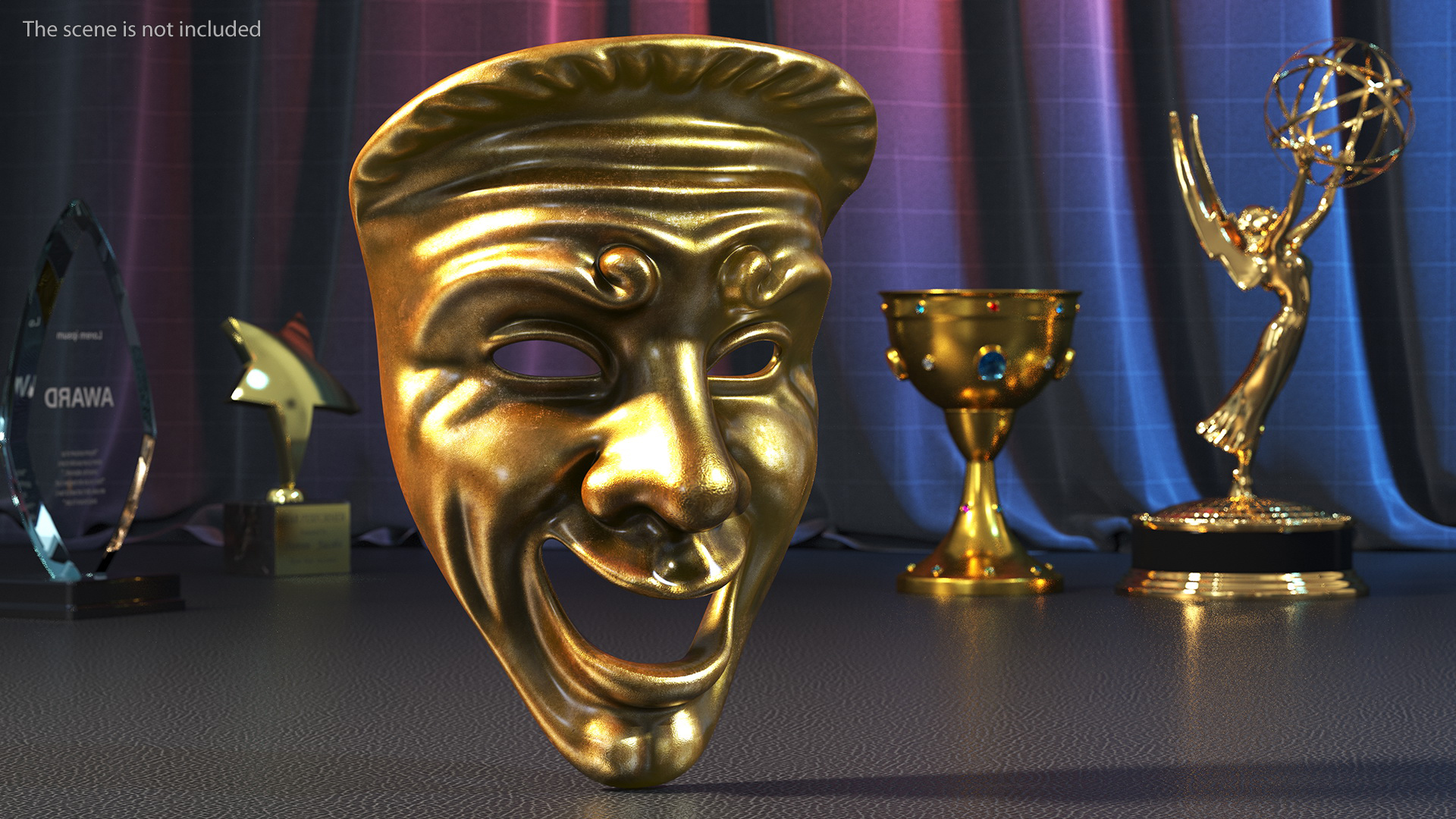 Comedy and Tragedy Masks 3D model