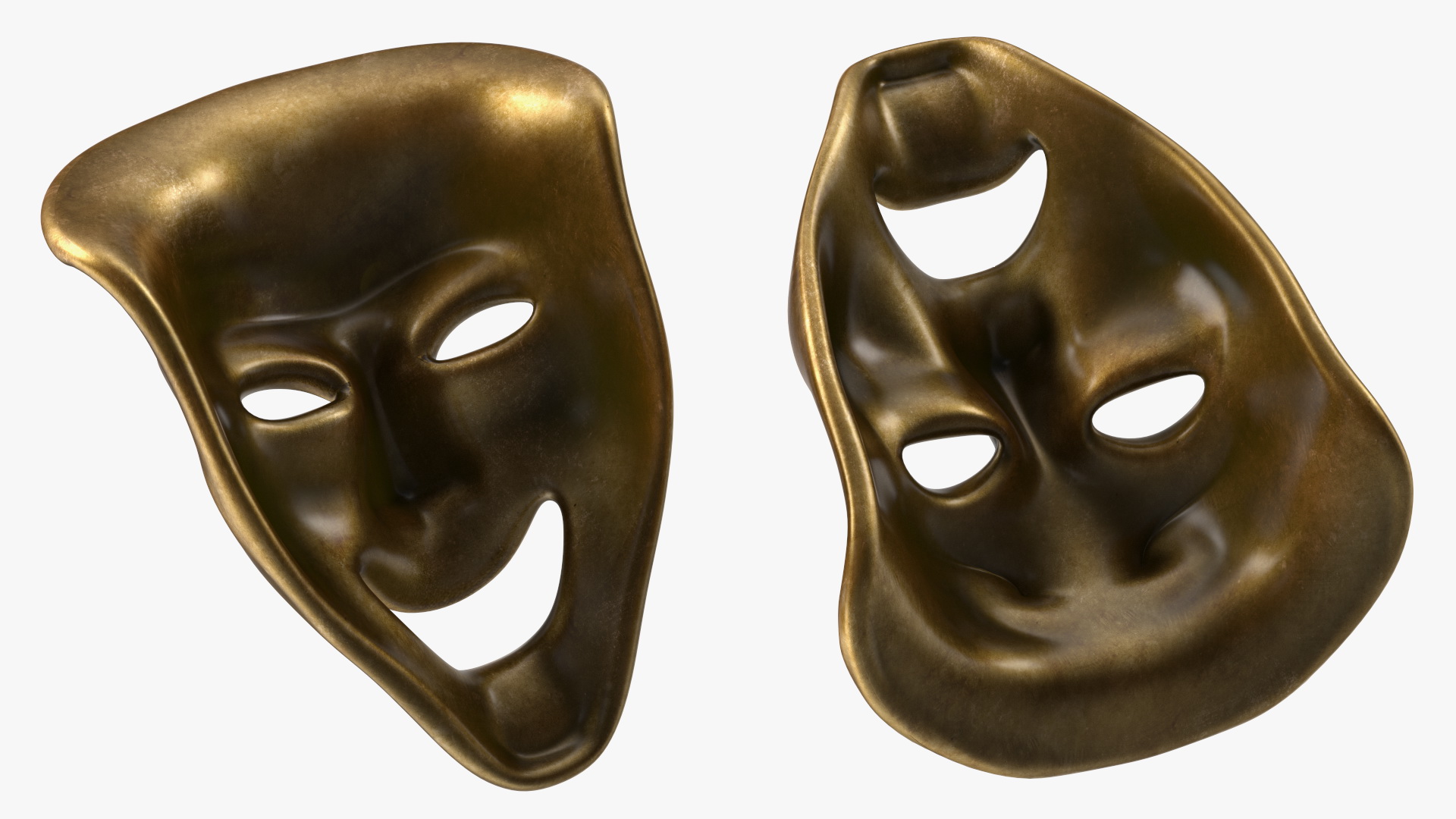 Comedy and Tragedy Masks 3D model