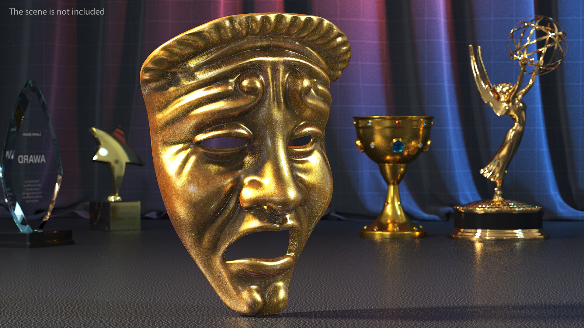 Comedy and Tragedy Masks 3D model