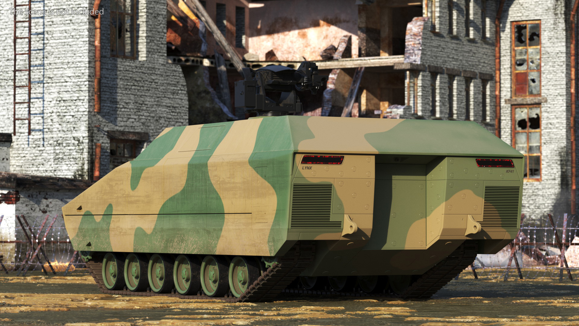 3D Next Gen Tracked Marine Assault Vehicle with Machine Gun