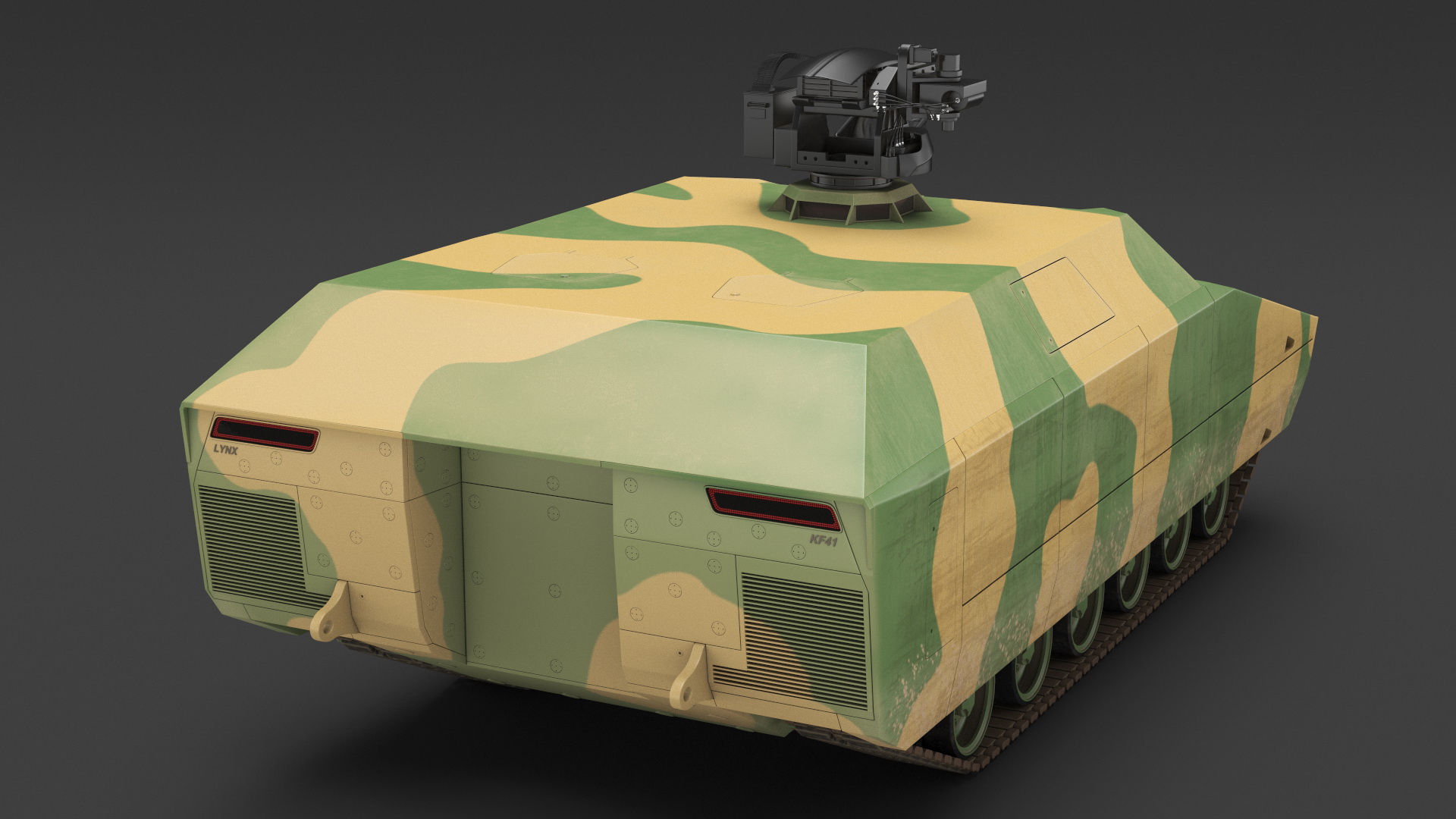3D Next Gen Tracked Marine Assault Vehicle with Machine Gun
