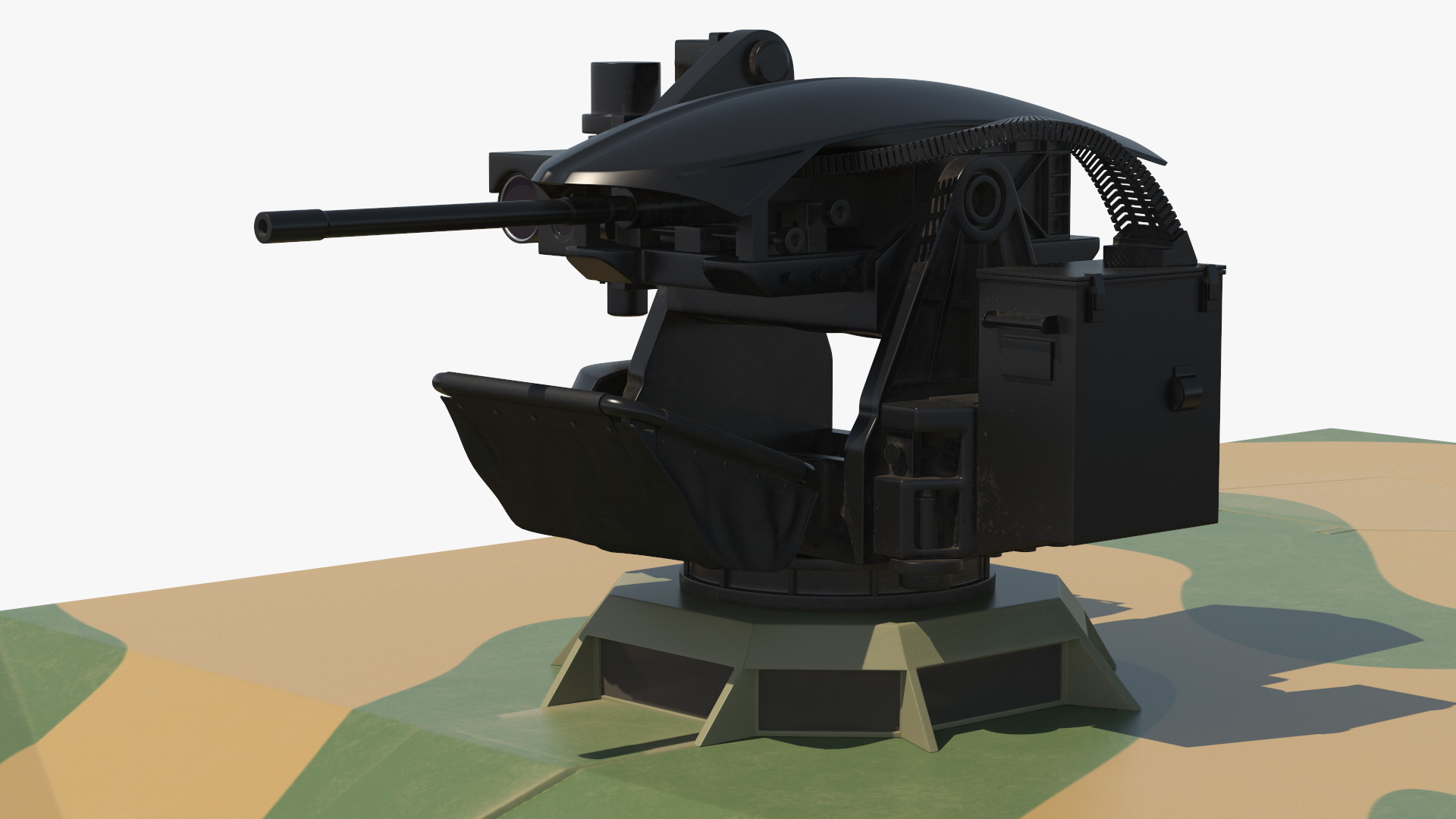 3D Next Gen Tracked Marine Assault Vehicle with Machine Gun