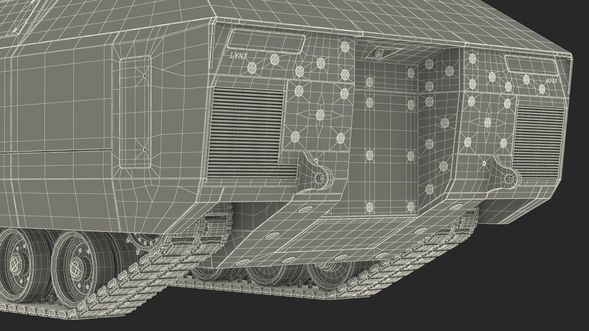 3D Next Gen Tracked Marine Assault Vehicle with Machine Gun